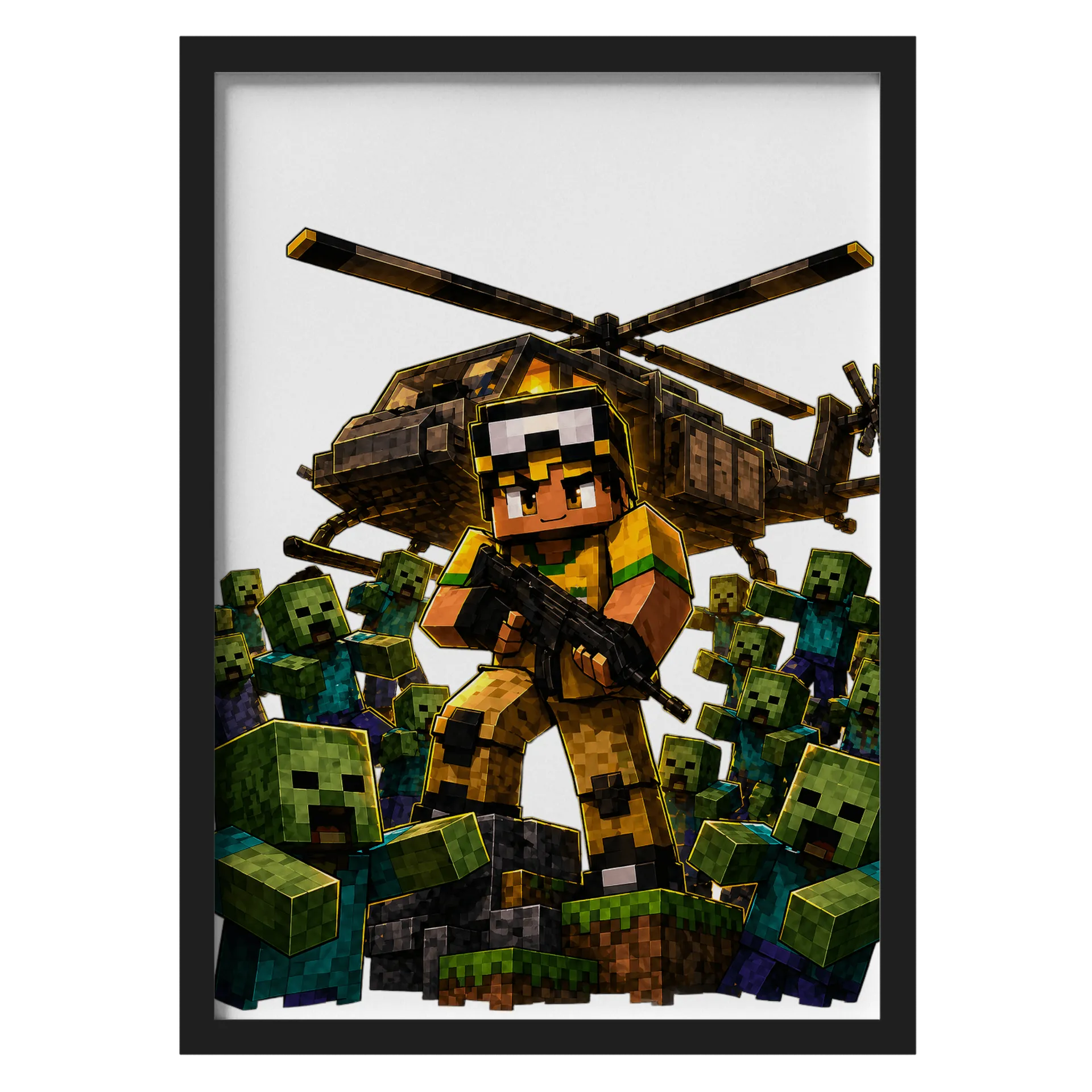 uadro Exclusivo Atleta-Minecraft | Série 100 Dias - Tamanho  - Imagem 1