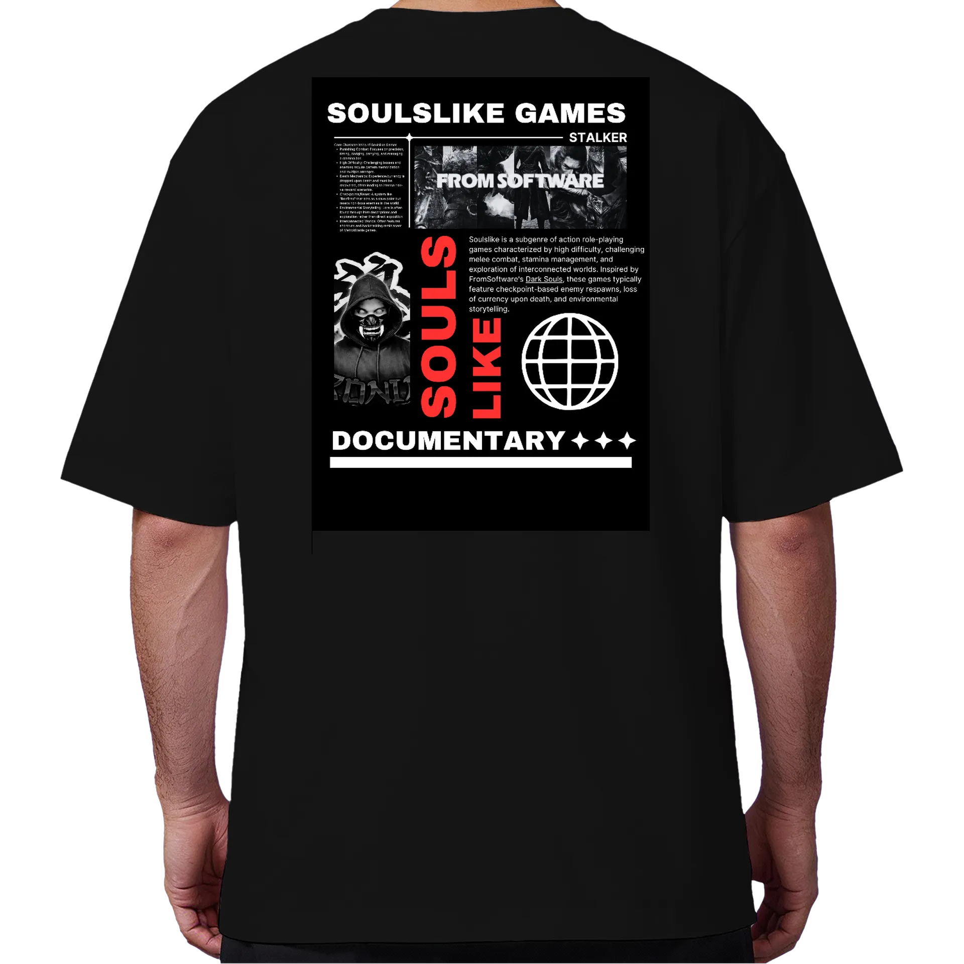 Camiseta Oversized Ronin Soulslike – Streetwear Dark Gamer  - Imagem 6