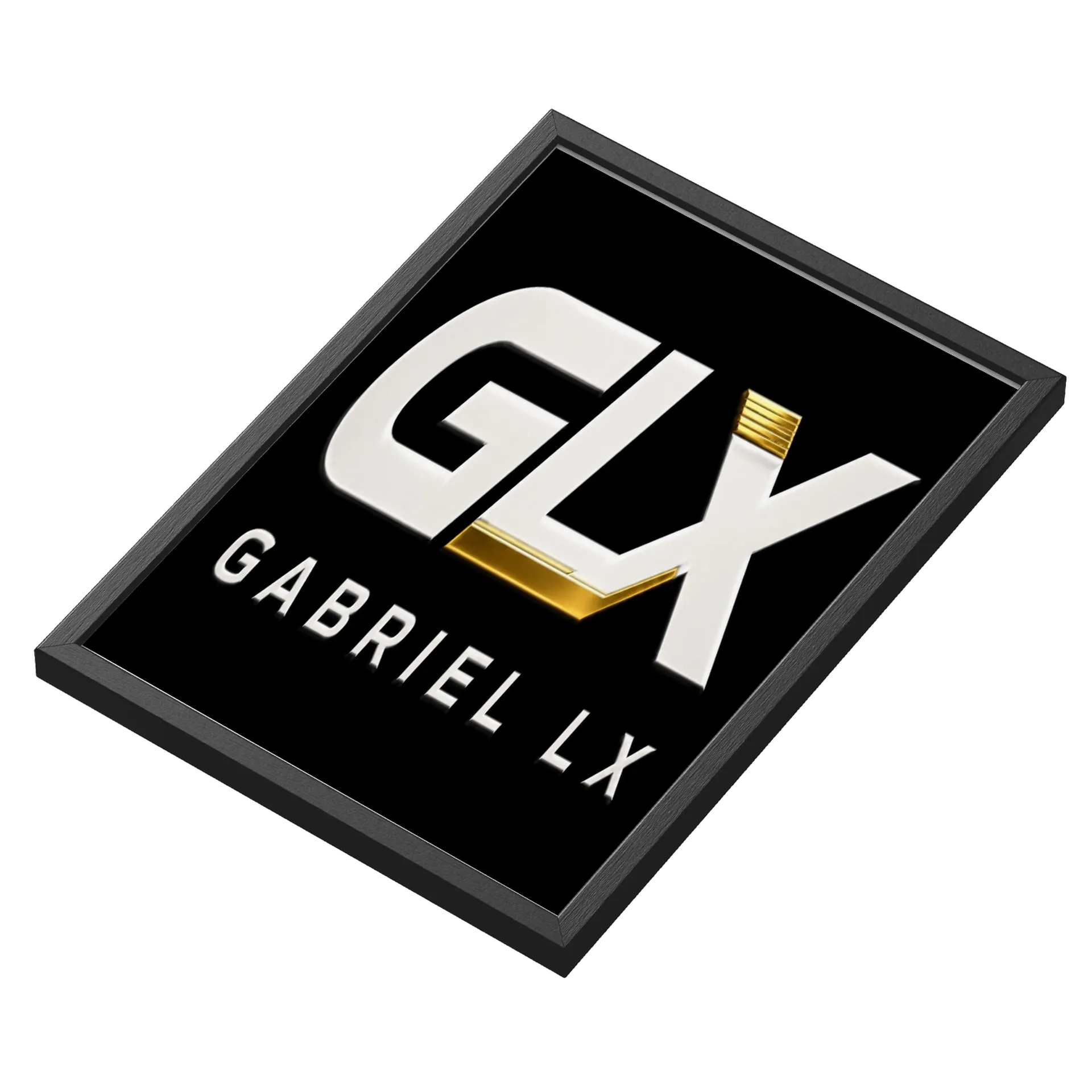 Quadro Logotipo Gabriel LX MDF e Vidro A3 - Imagem 3
