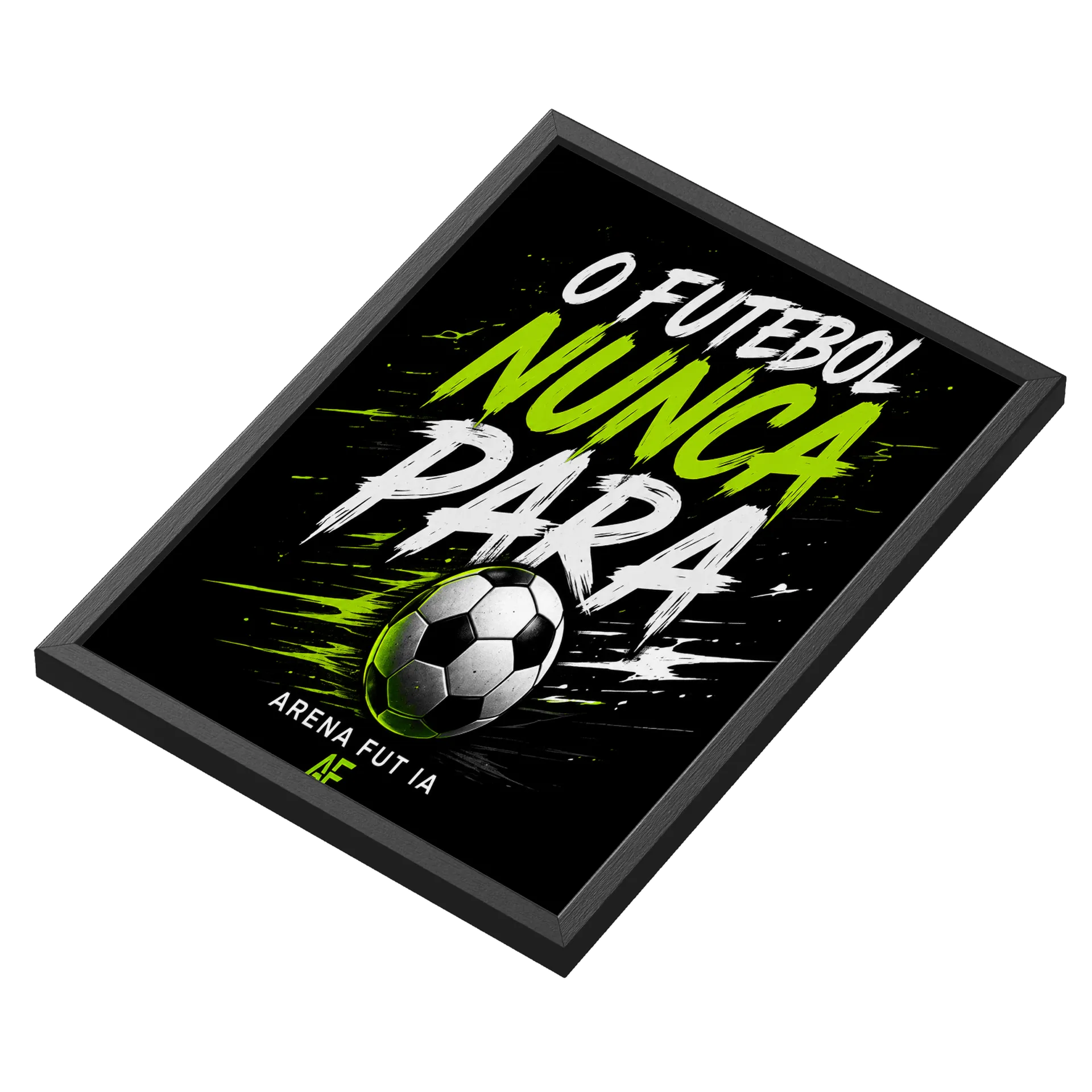 Quadro Futebol Nunca Para A3 MDF e Vidro - Imagem 3
