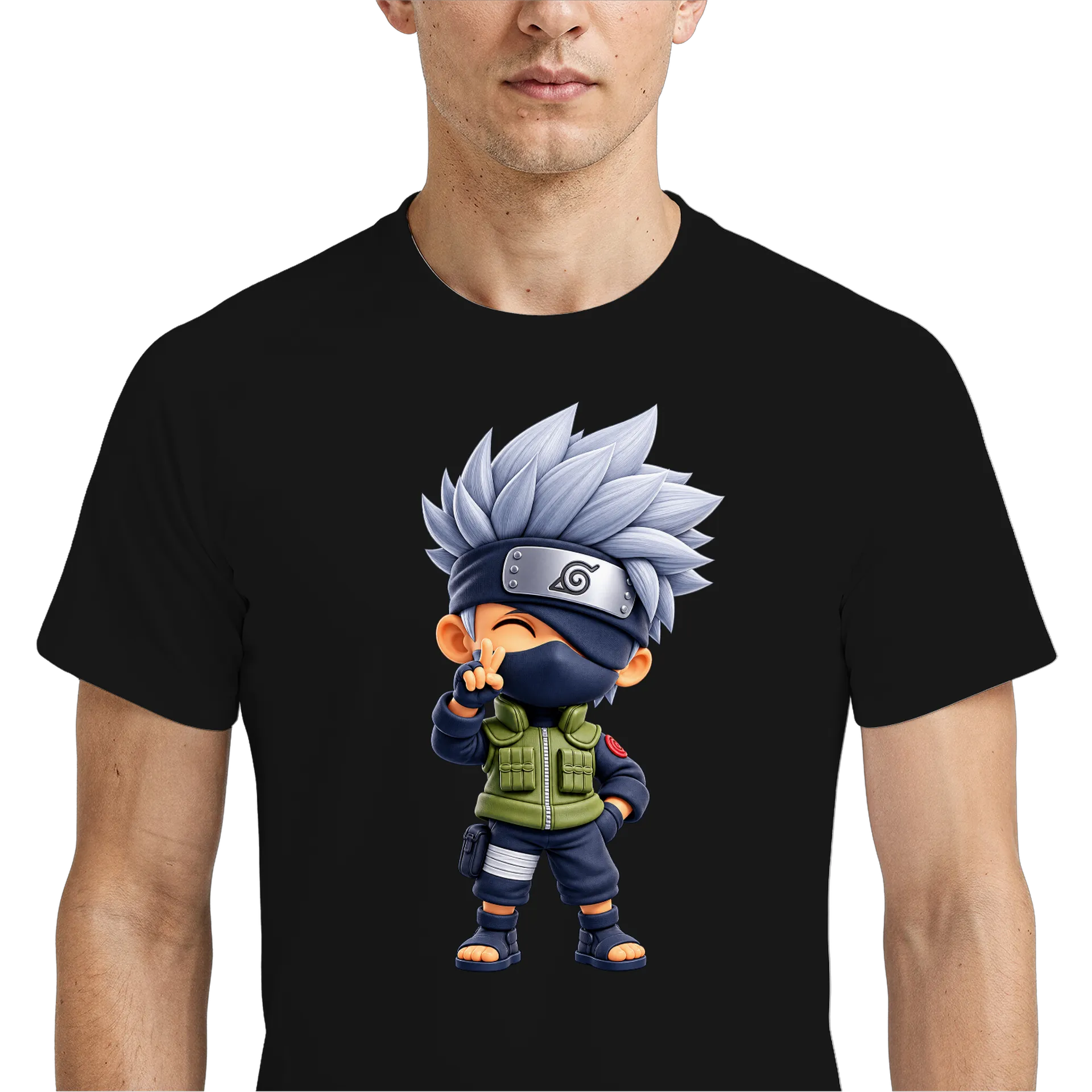 Camiseta Dry Fit Ninja Cabelo Prateado Estilo Cartoon de WEB TV JOAÇABA  — imagem 4 de 6
