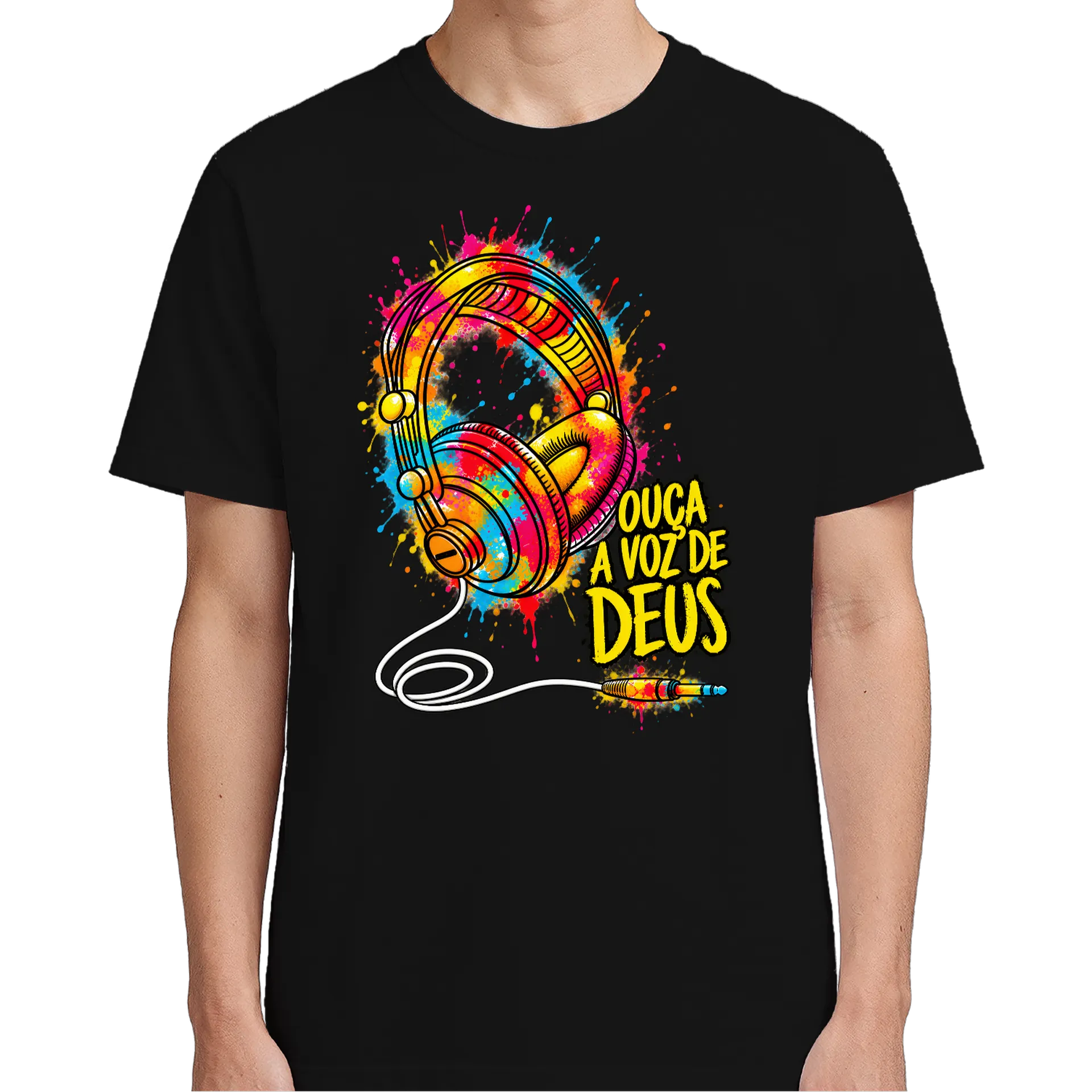 Camiseta Ouça a Voz de Deus 100% Algodão - Imagem 4