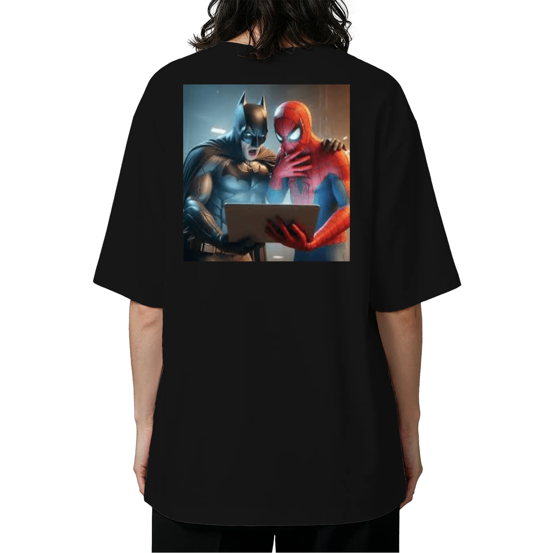 Camiseta Oversized batman e homem aranha - Imagem 5