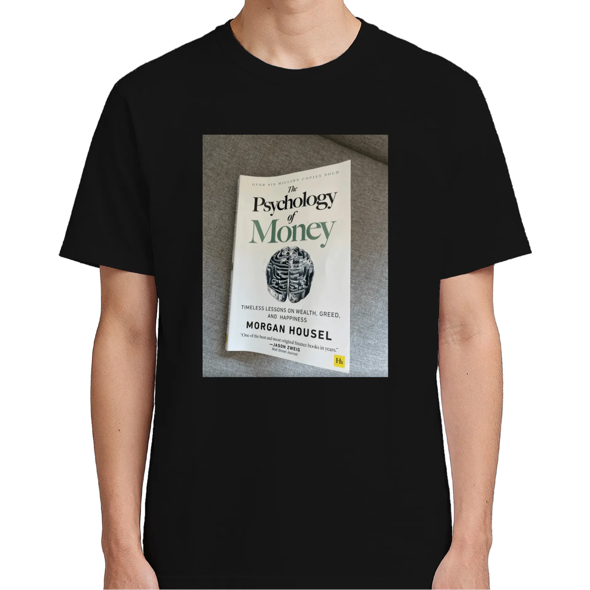 Camiseta Psicologia do Dinheiro Cérebro com Cédulas 100% de Luiza — imagem 4 de 6