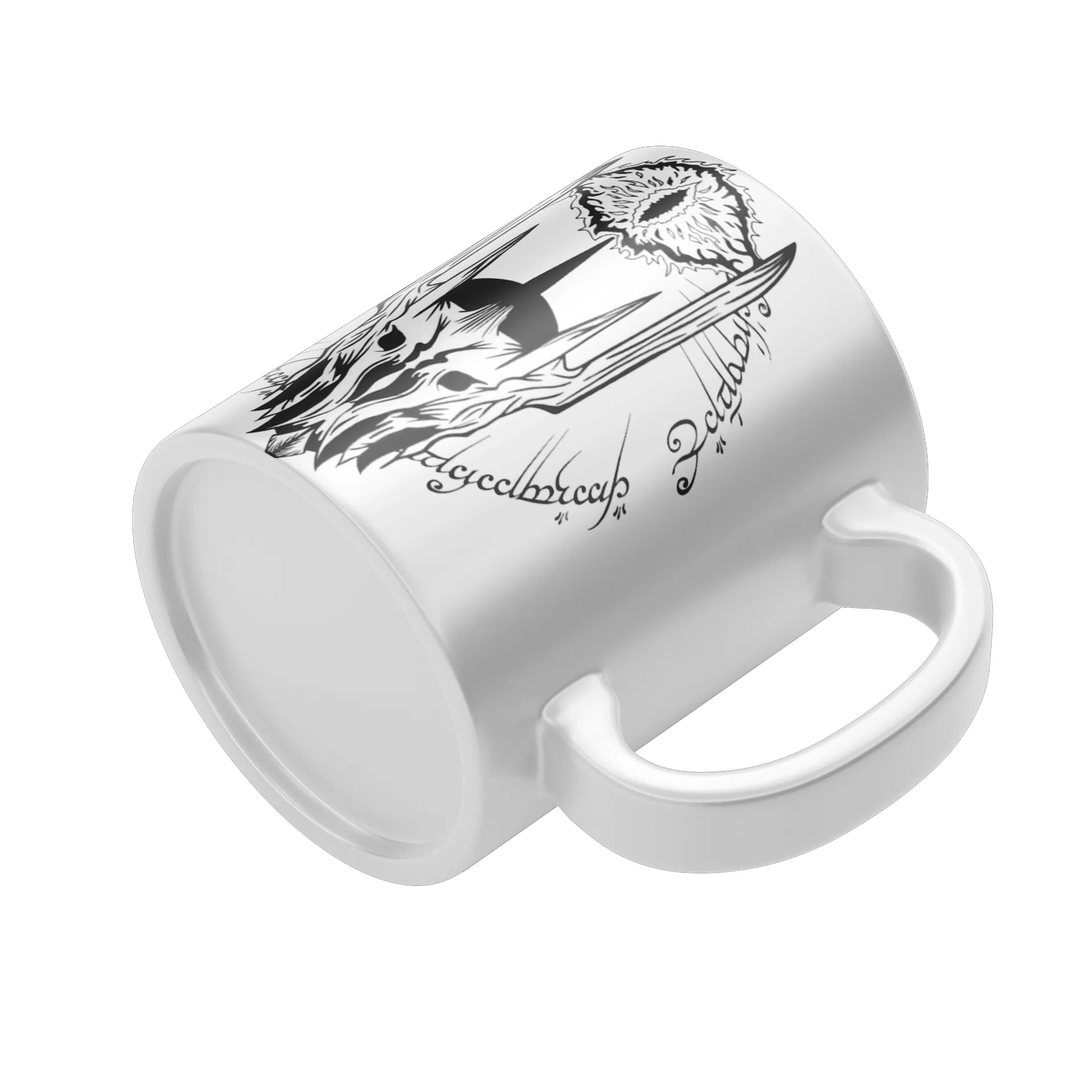 Caneca Porcelana Caveira Olho 325ml - Imagem 4