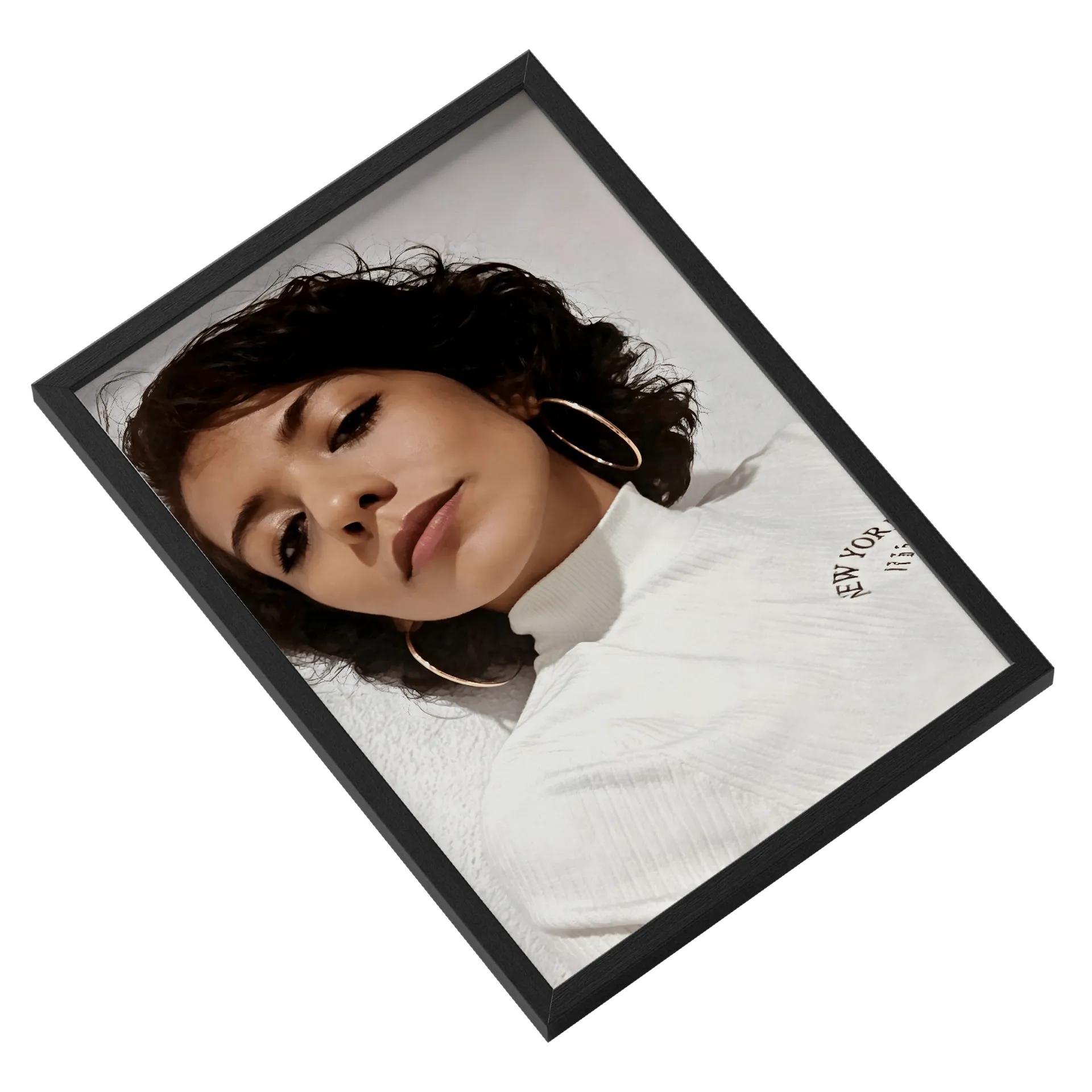 Quadro Retrô Retrato Feminino A3 MDF e Vidro - Imagem 2