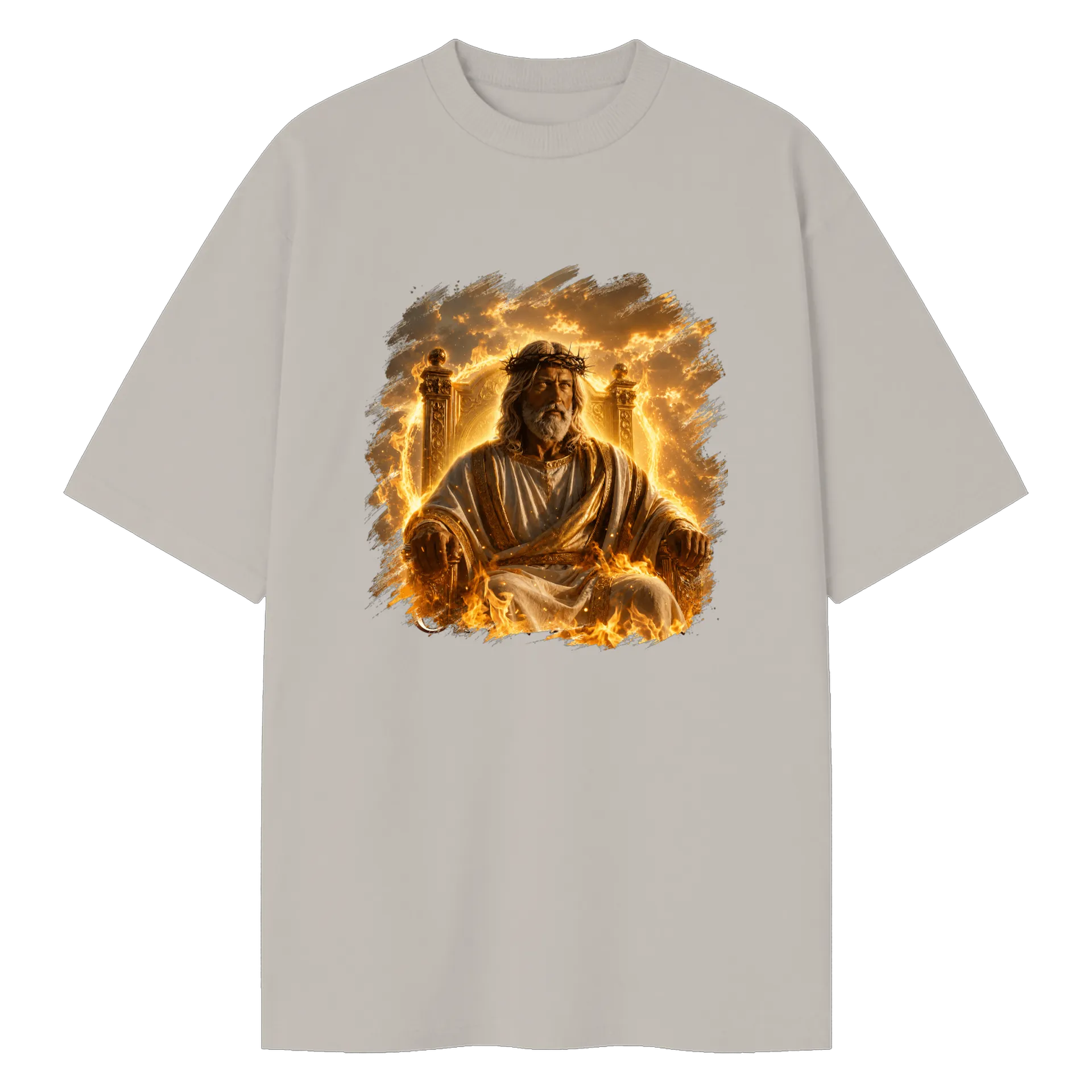 Camiseta Oversized Estampa Divina 100% Algodão - Imagem 1