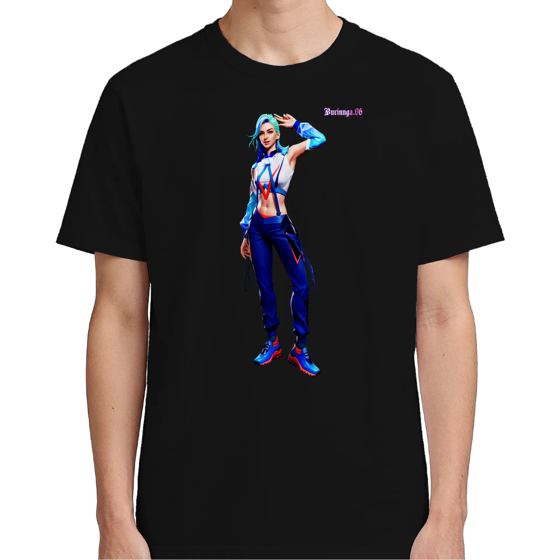 Camiseta personalizada FREE FIRE LILA - Imagem 5