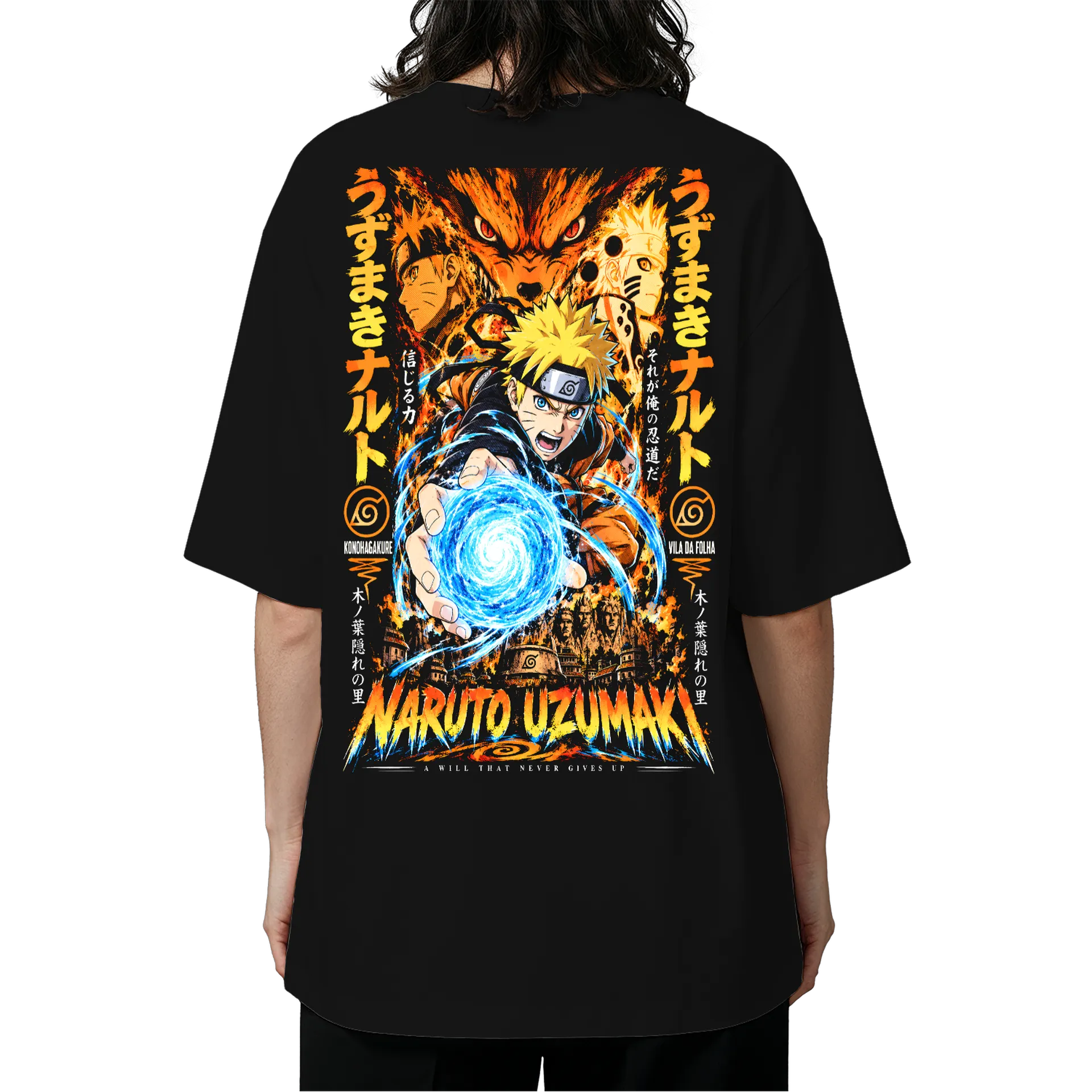 Camiseta Oversized Naruto Uzumaki Ninja Premium - Imagem 5