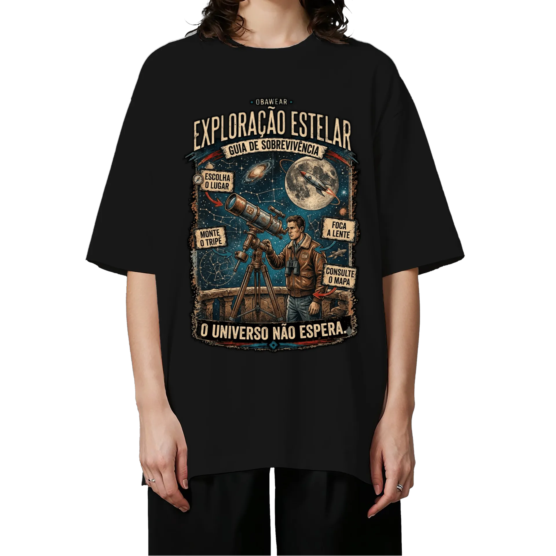 Camiseta Oversized Exploração Estrelar - Imagem 3