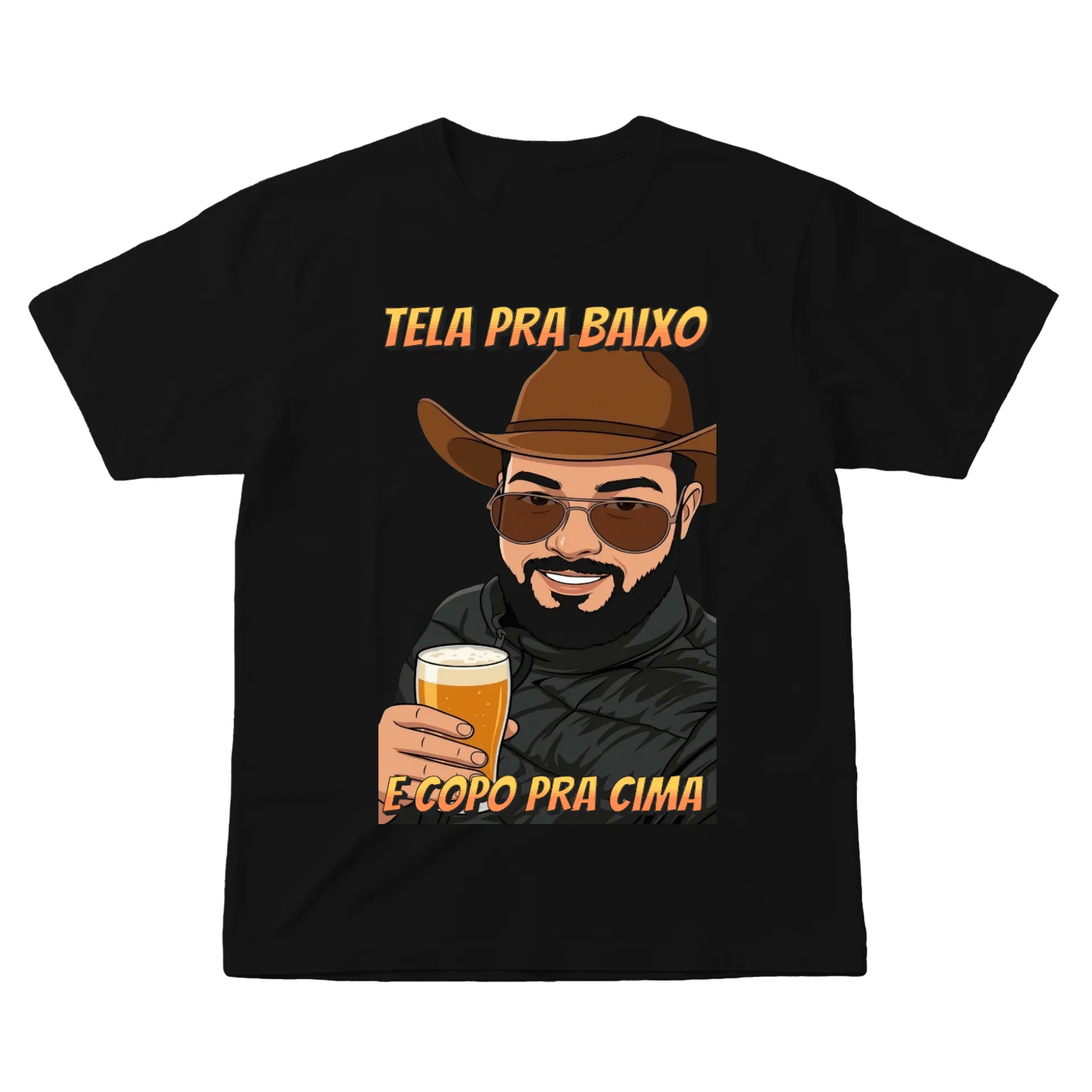 Camiseta "Tela pra Baixo " personalizada de Ge Ribeiro — imagem 1 de 6
