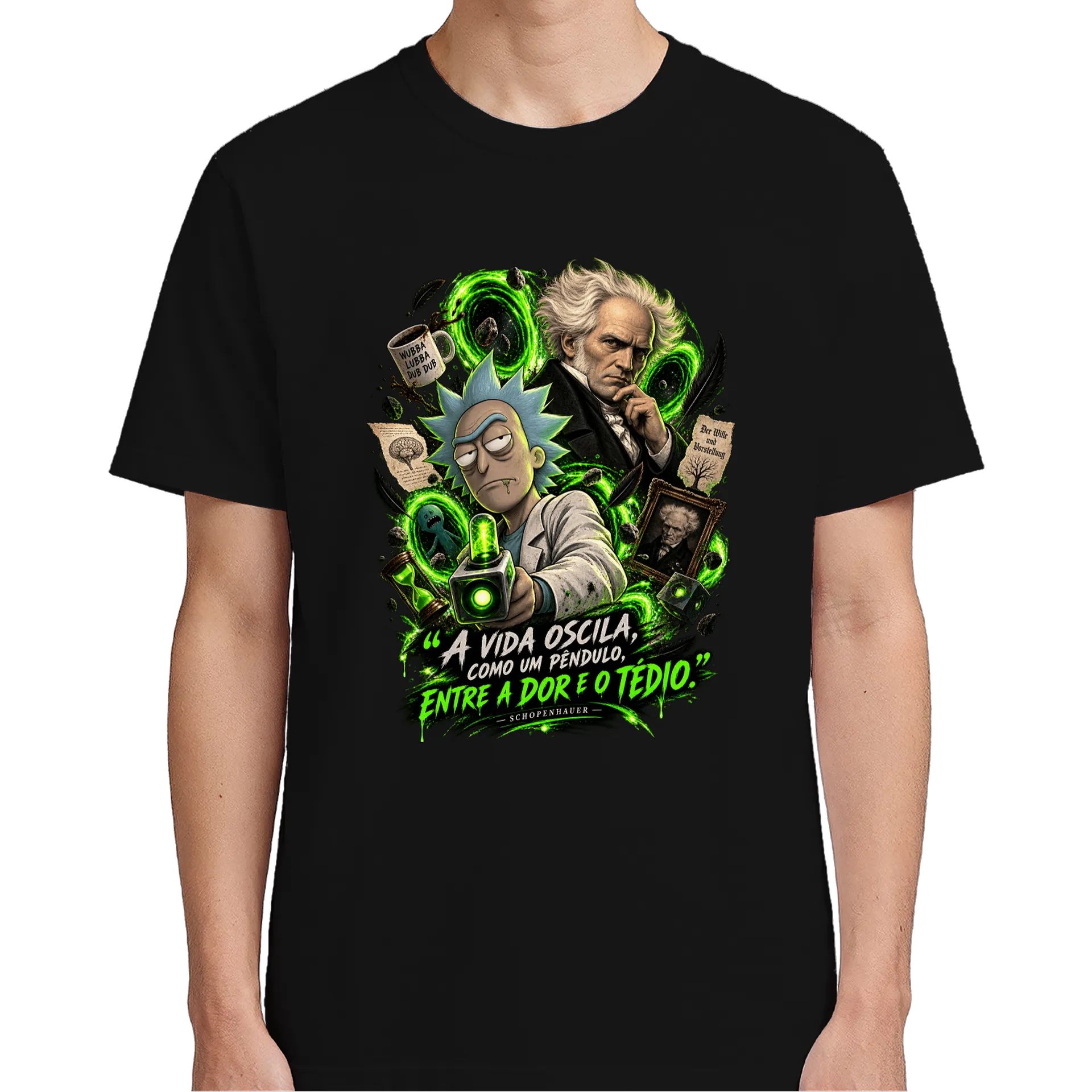 Camiseta Rick e Shopenwaher (pessimismo) de Lpandoca — imagem 4 de 6