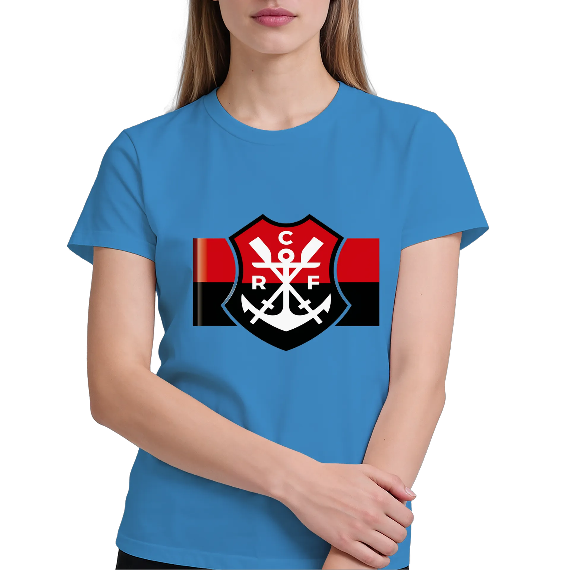 Camiseta Estampa Emblema Unissex Flamengo 100% Algodão - Imagem 4