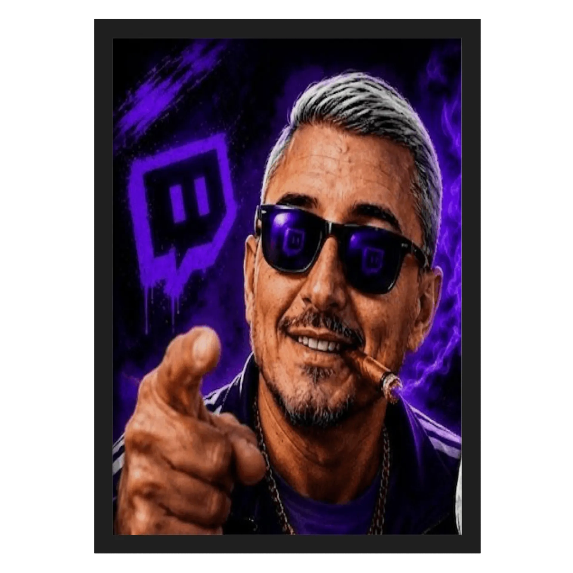 Quadro A3 personalizado Com Vidro de Cleber Silva — imagem 1 de 3
