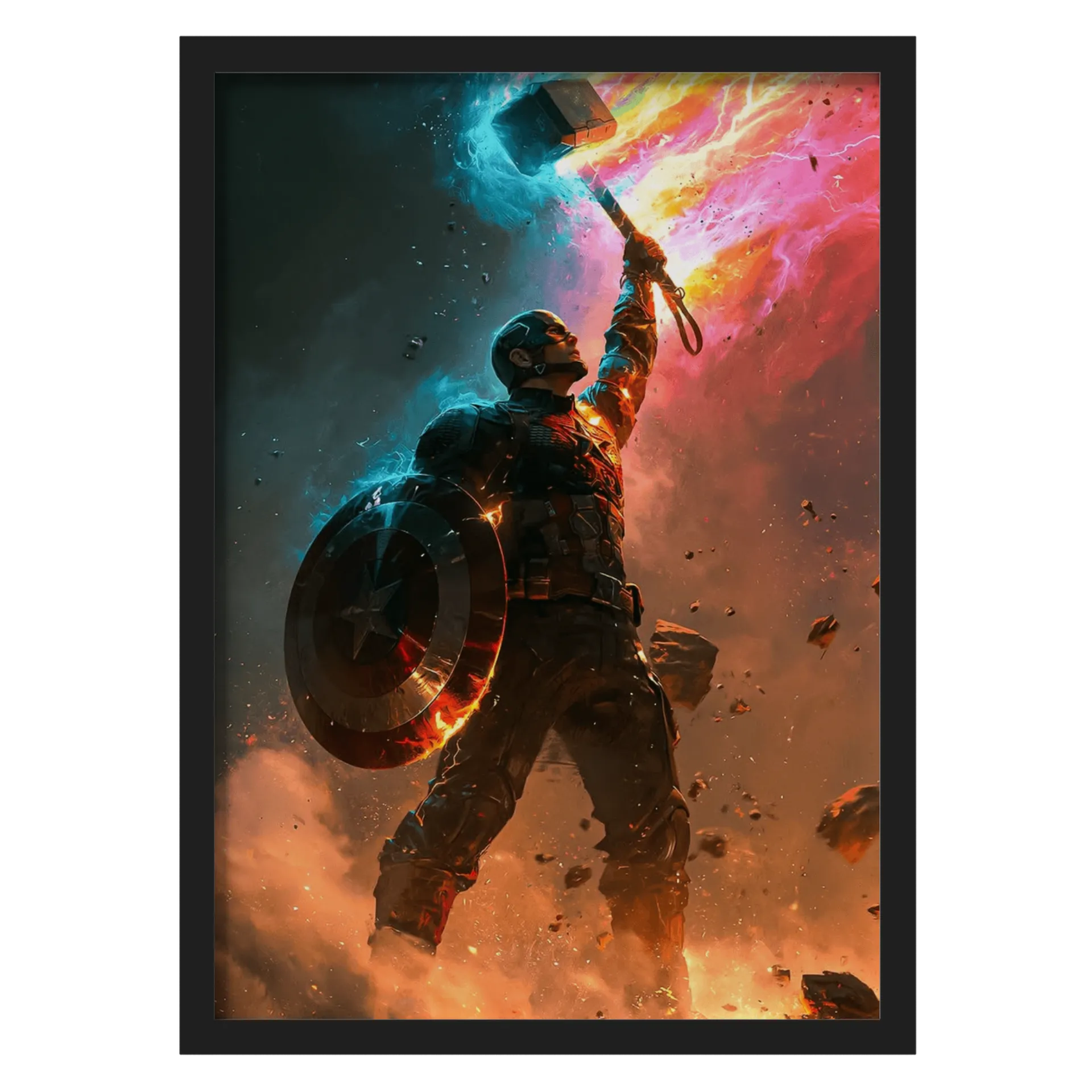 Quadro A3 personalizado Com Vidro de CAPITÃO ROGERS  — imagem 1 de 3