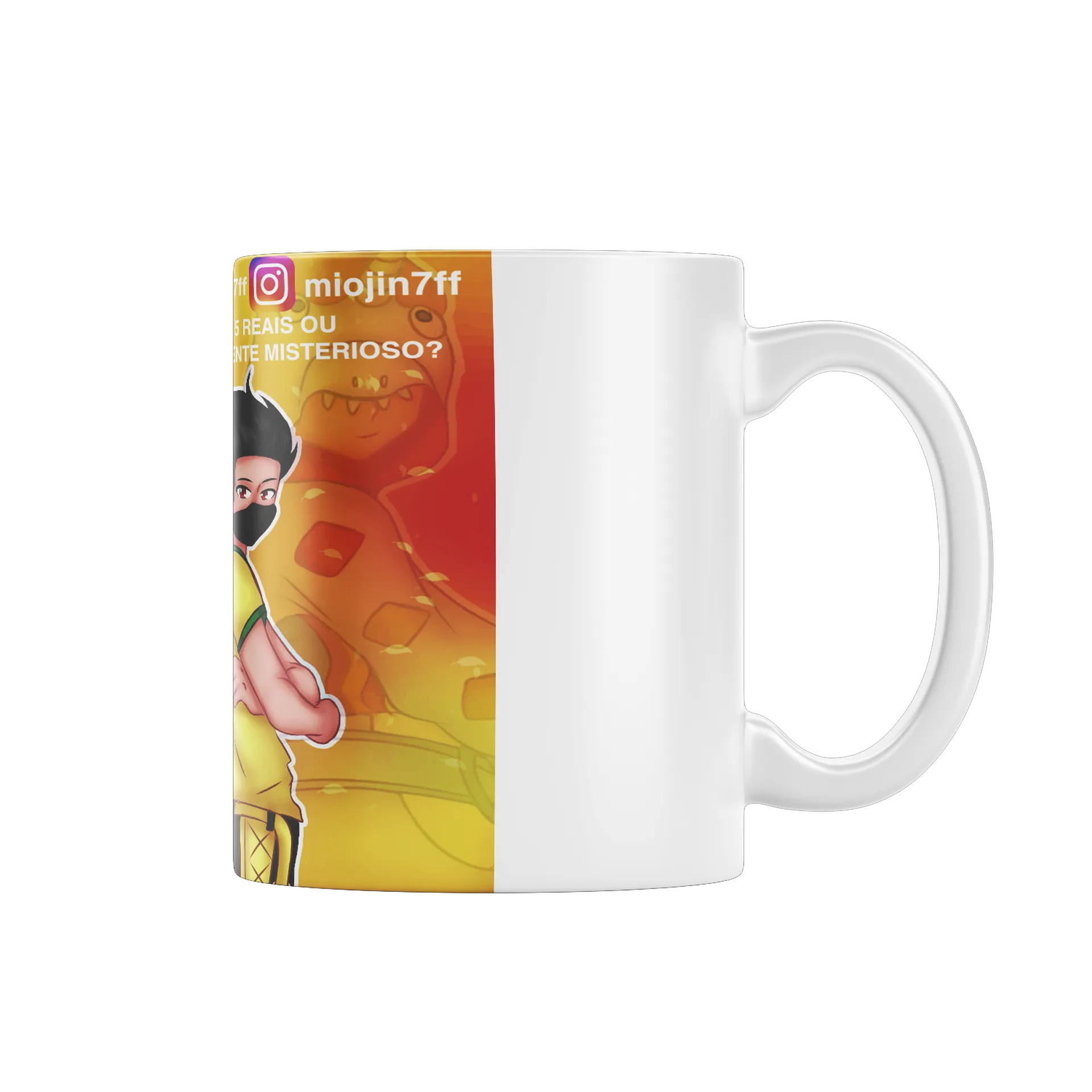 Caneca Porcelana Personagens Coloridos Miojin7ff 325ml de miojin7ffstore_