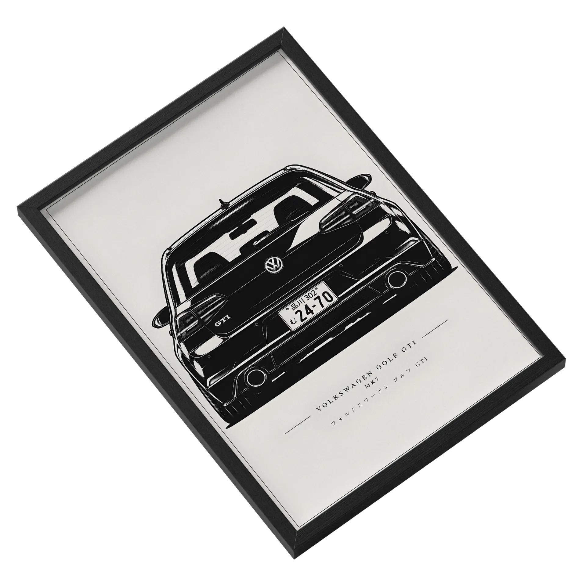 Quadro Golf GTI MK7 A3 Com Vidro - Imagem 2