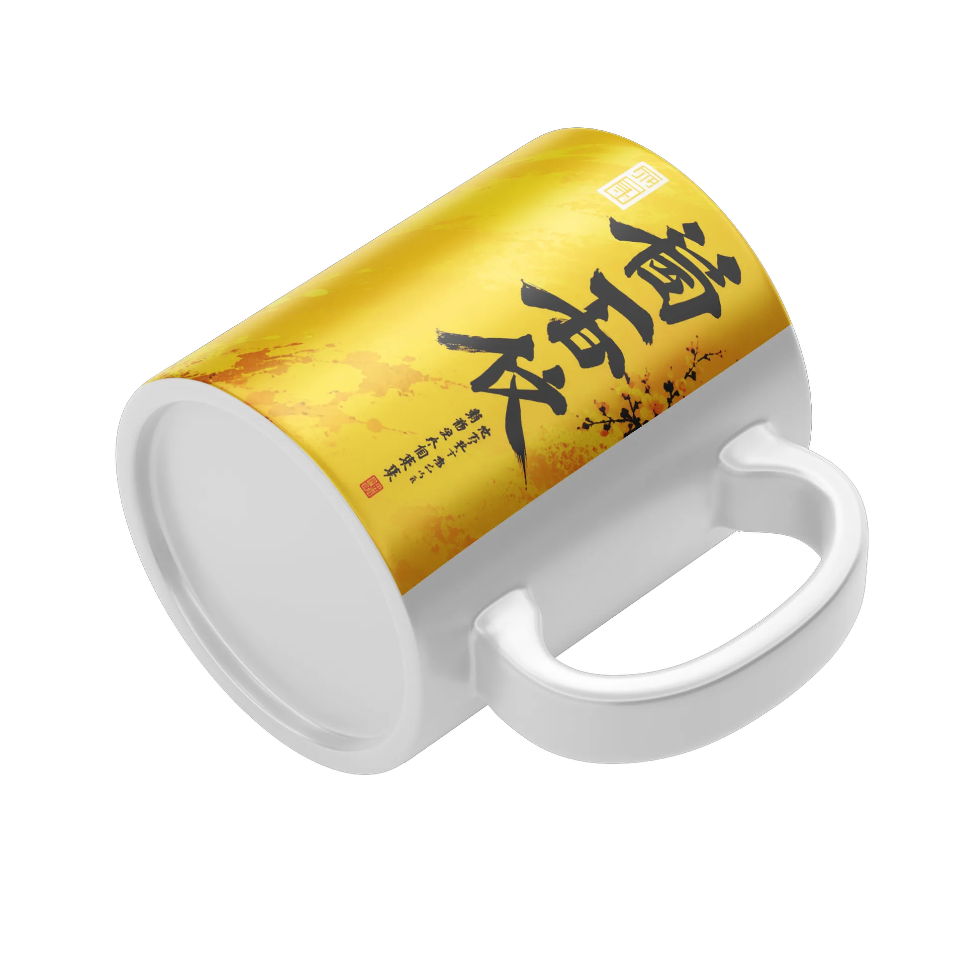 Caneca Mulher com Fones e Flores Estilo Anime 325ml - Imagem 4