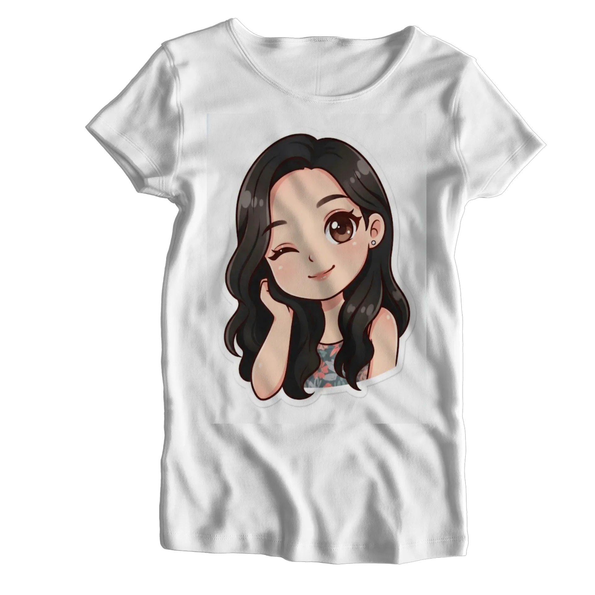 Camiseta Babylook Personagem Feminina Cartoon 100% Algodão - Imagem 1