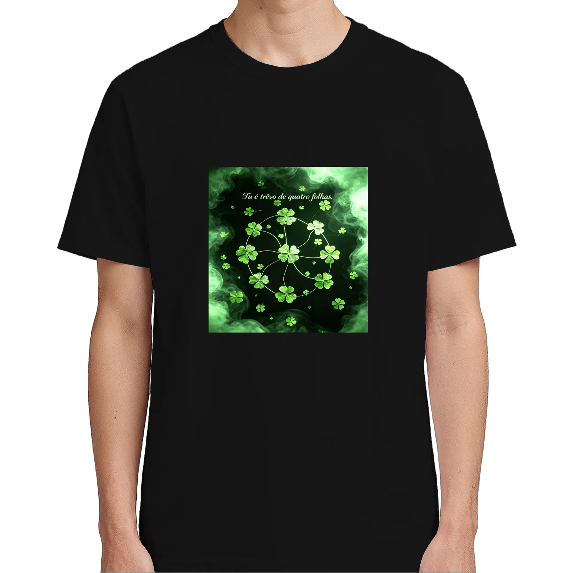 Camiseta Quatro Folhas Verde 100% Algodão - Imagem 5