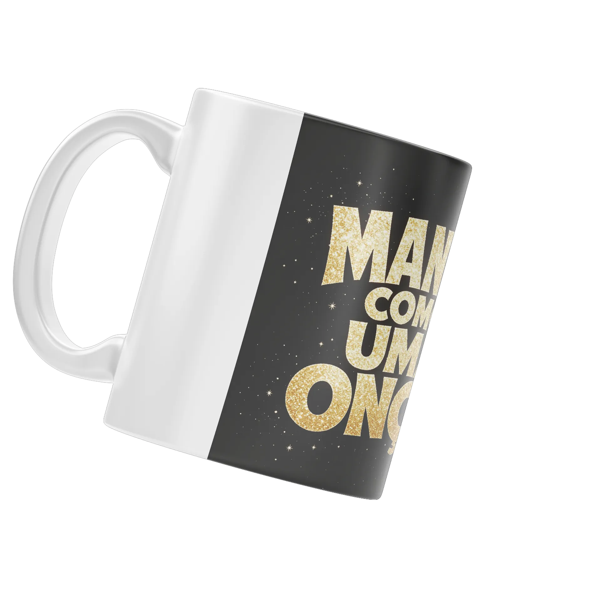 Caneca Estampa Letras Ouro Brilho 325ml - Imagem 4