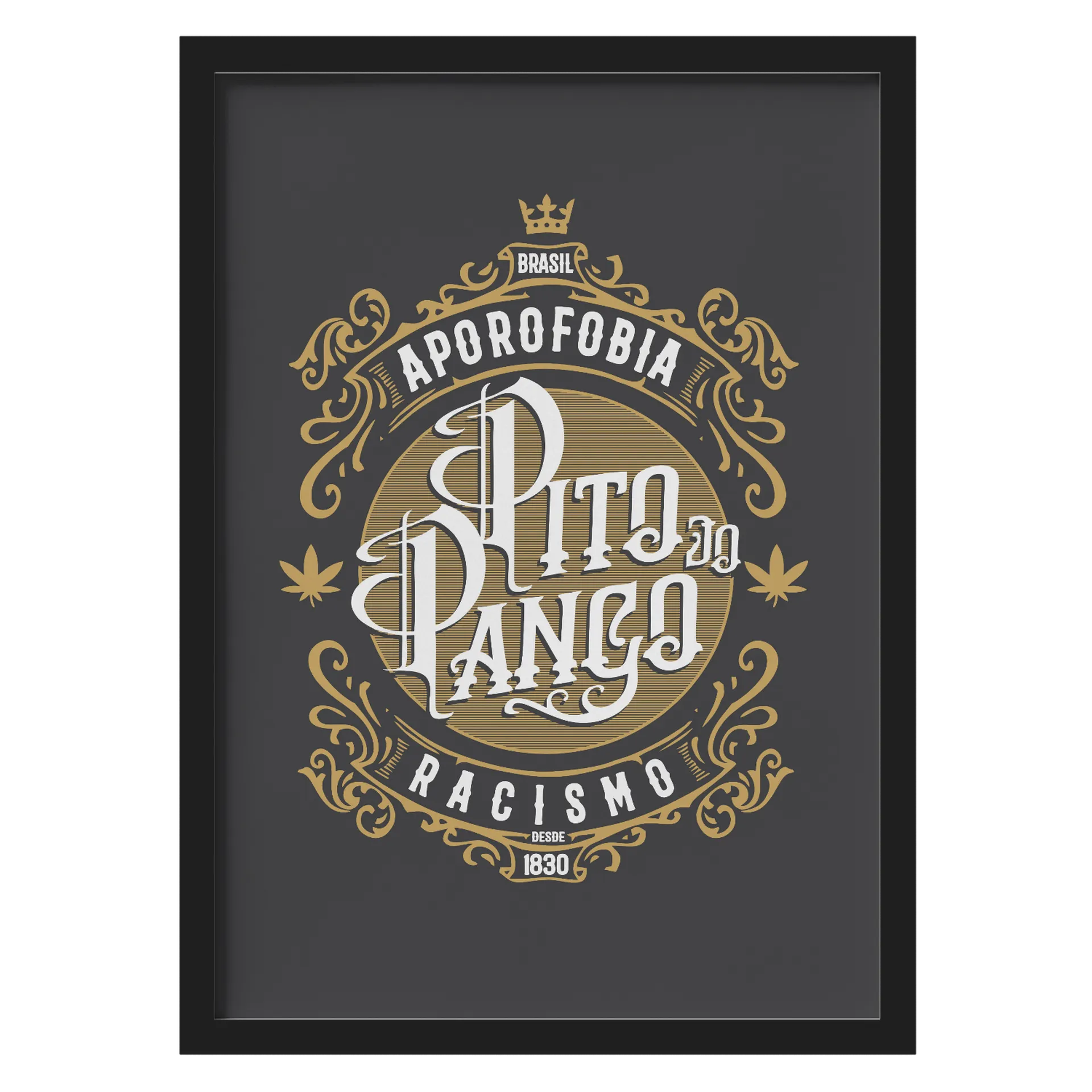 Quadro Pito do Pango A3 MDF e Vidro - Imagem 1