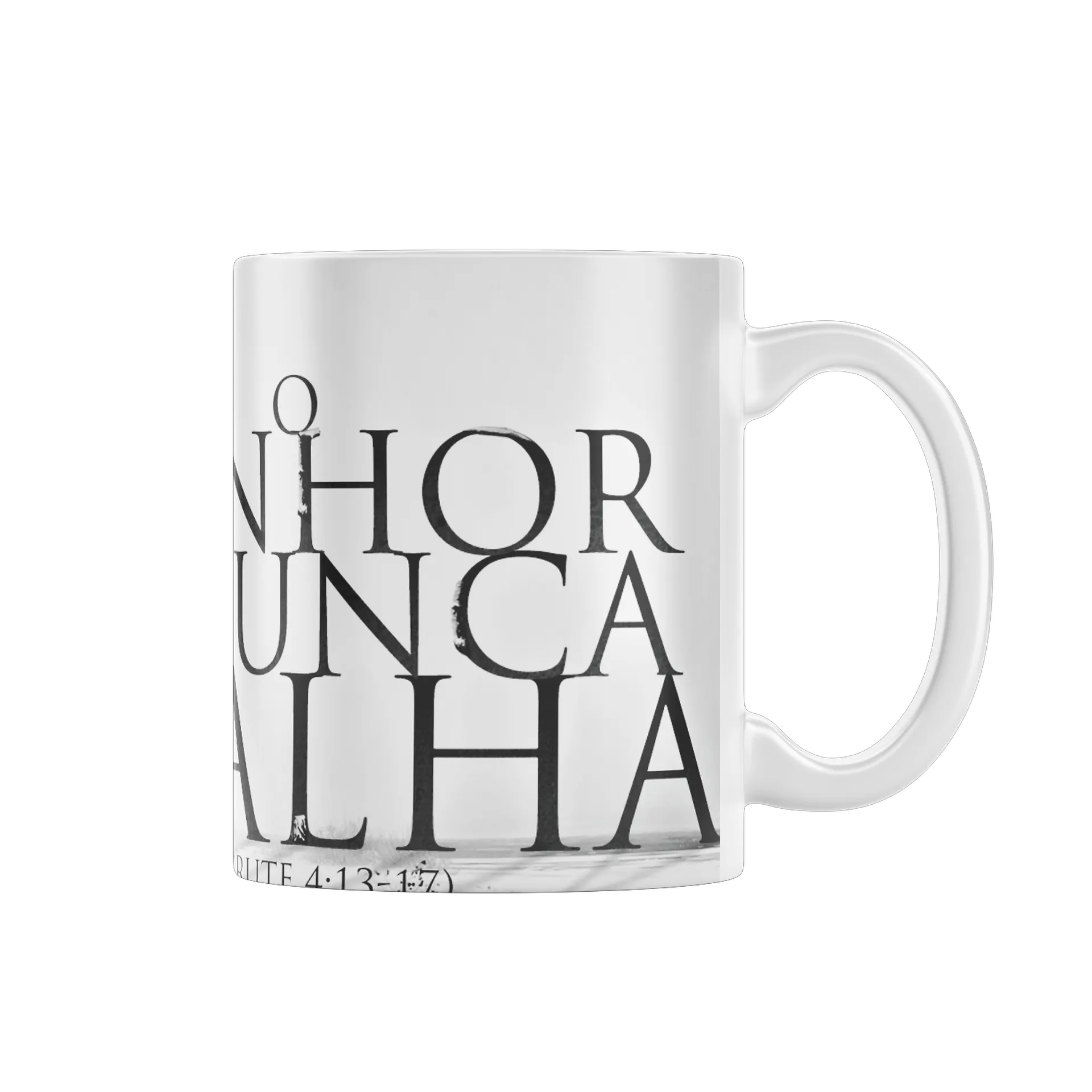 Caneca Porcelana Frase Senhor Nunca Falha 325ml - Imagem 1