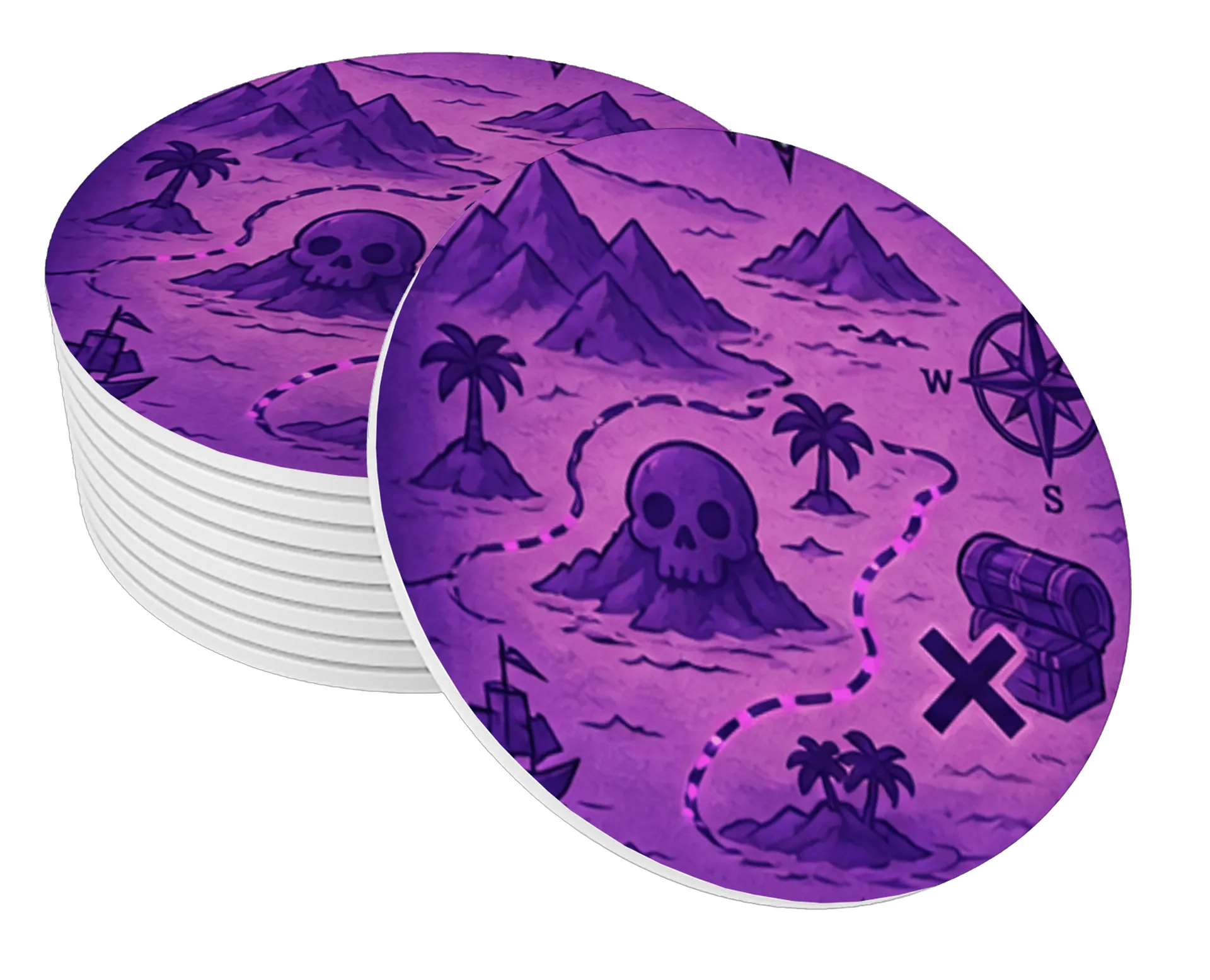 Porta-copos Mapa Roxo - Imagem 1