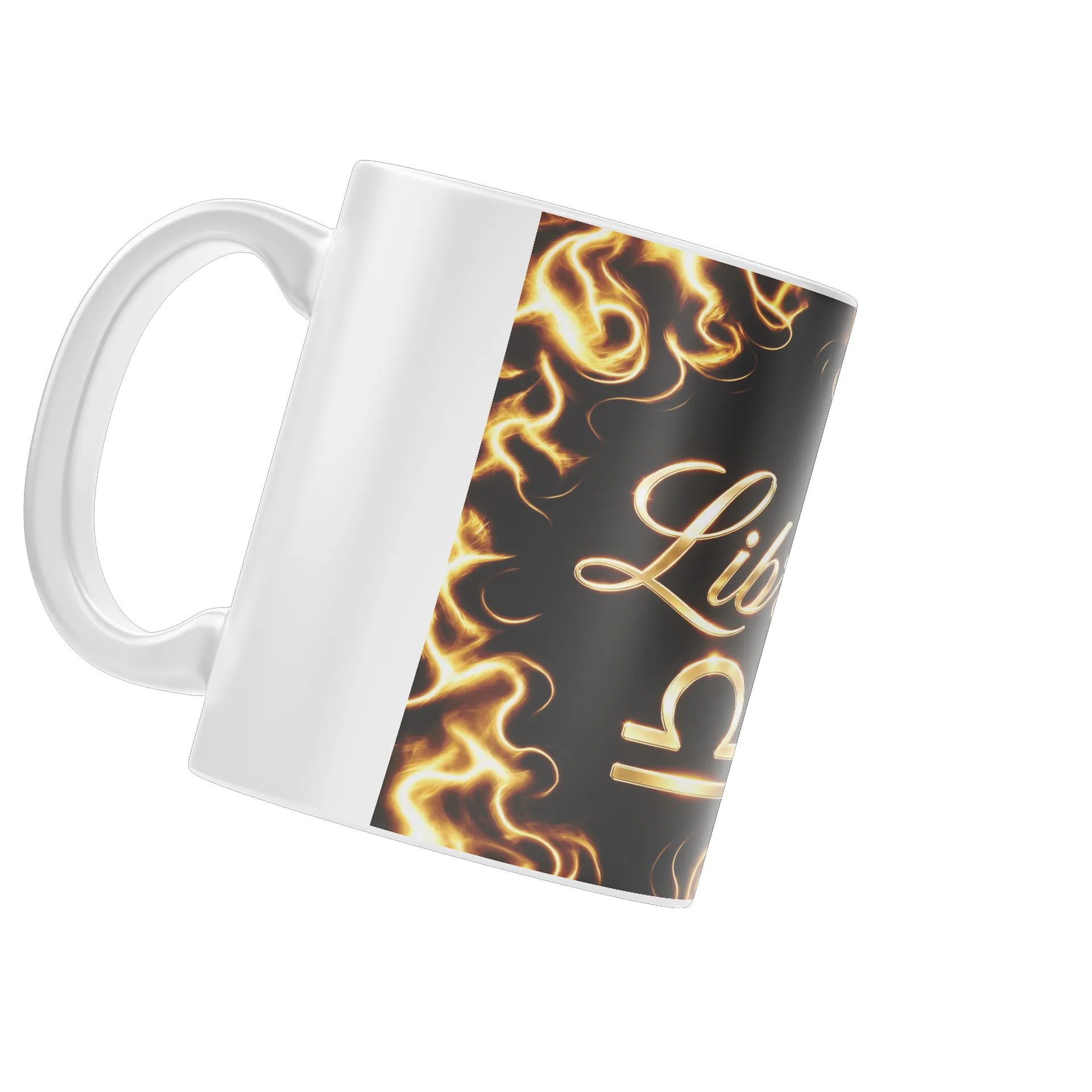 Caneca Porcelana Libra Frase Estampa Ouro 325ml - Imagem 4