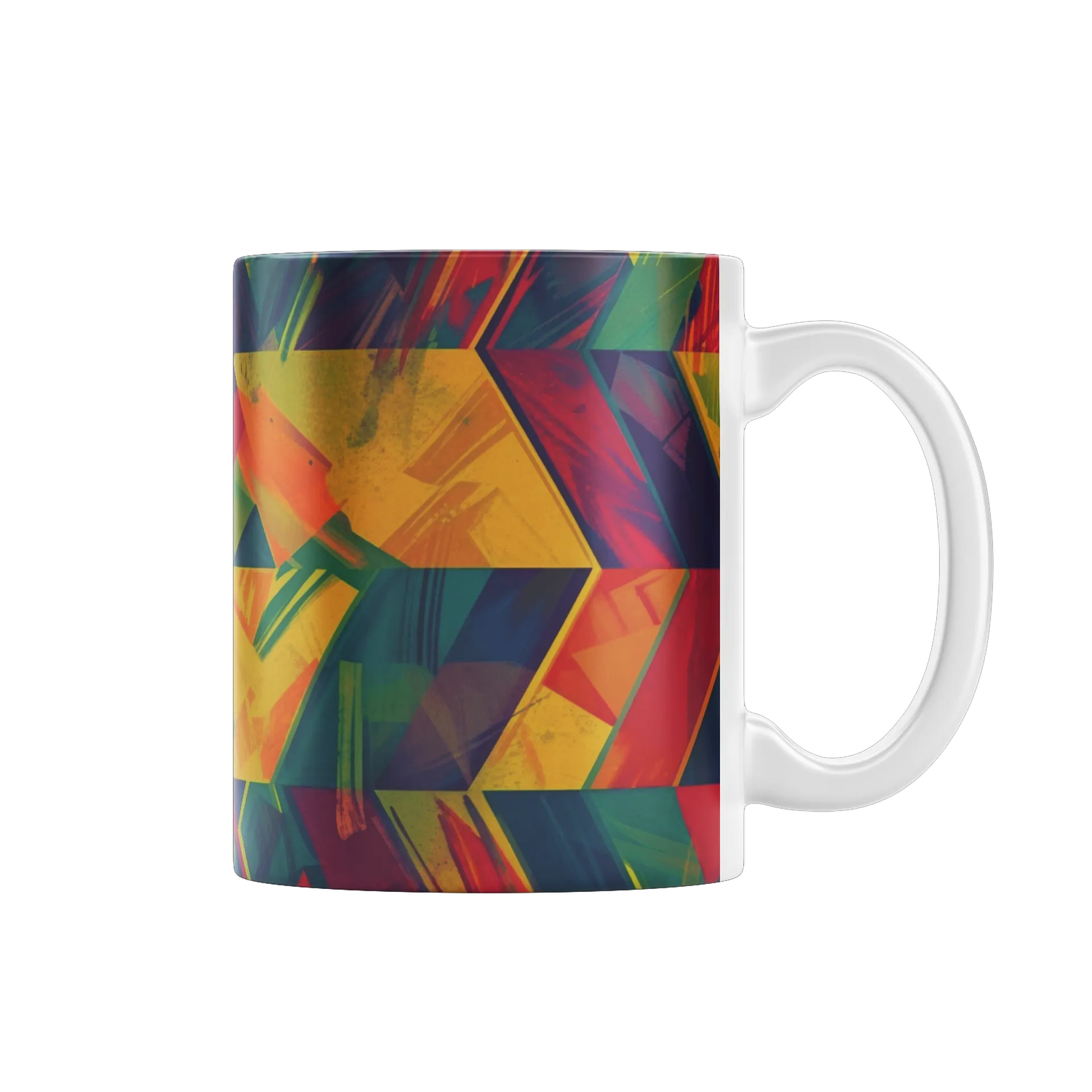 Caneca Abstrata Multicolorida 325ml - Imagem 1