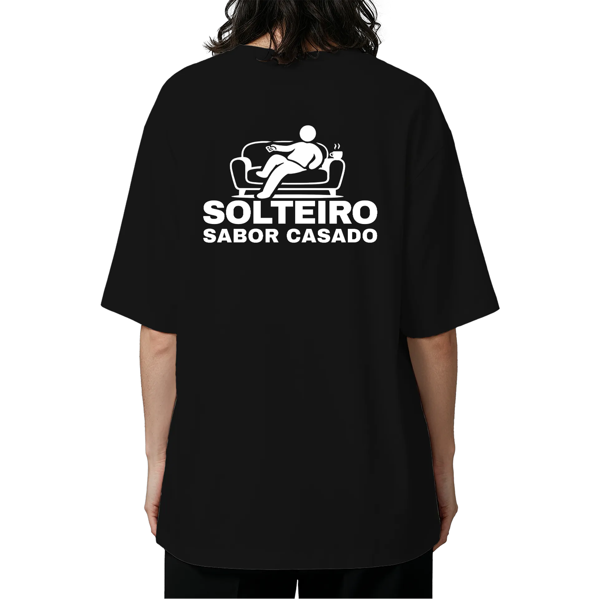 Camiseta Oversized Solteiro Sabor Casado - Imagem 5
