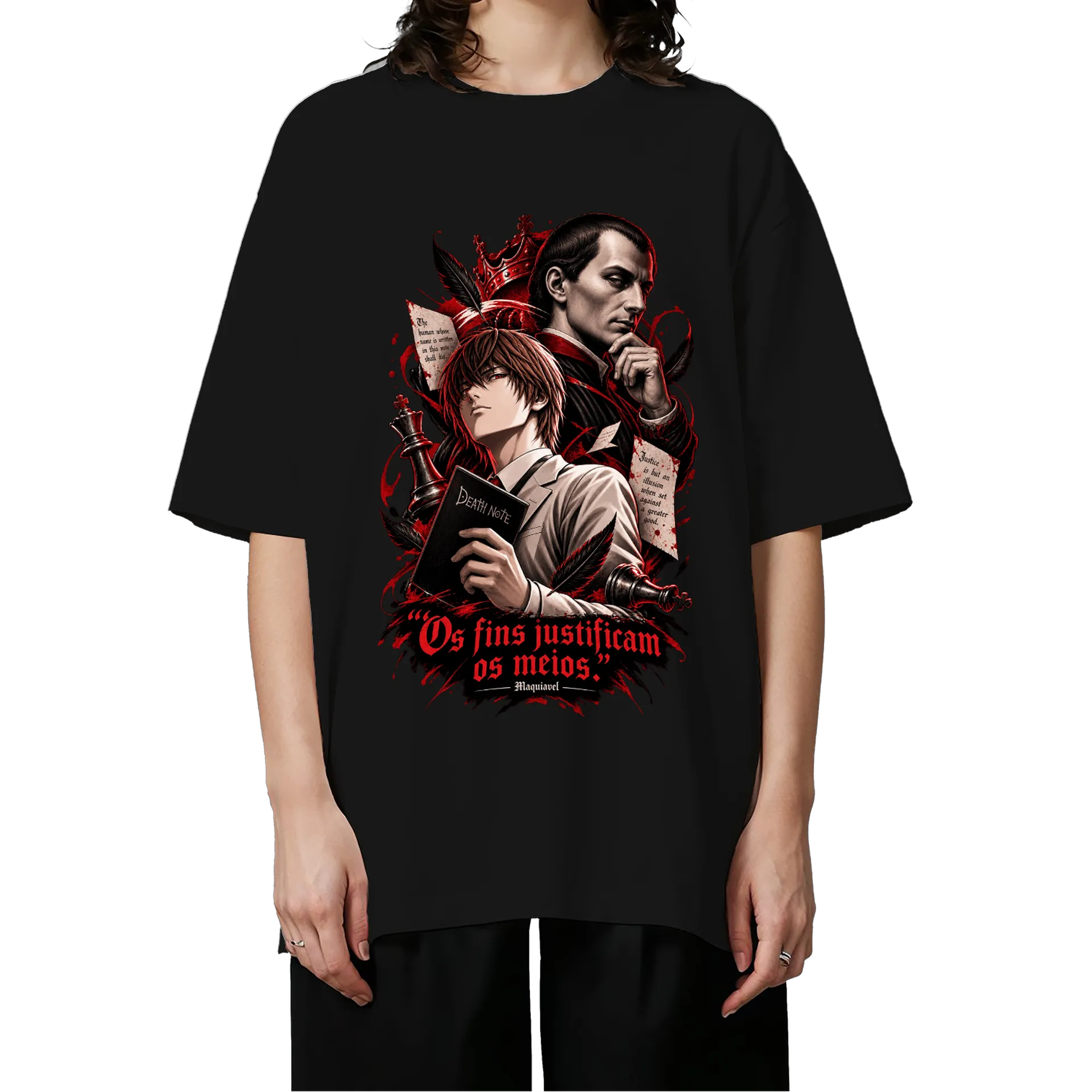 Camiseta Oversized Kira e Maquiavel - Imagem 3