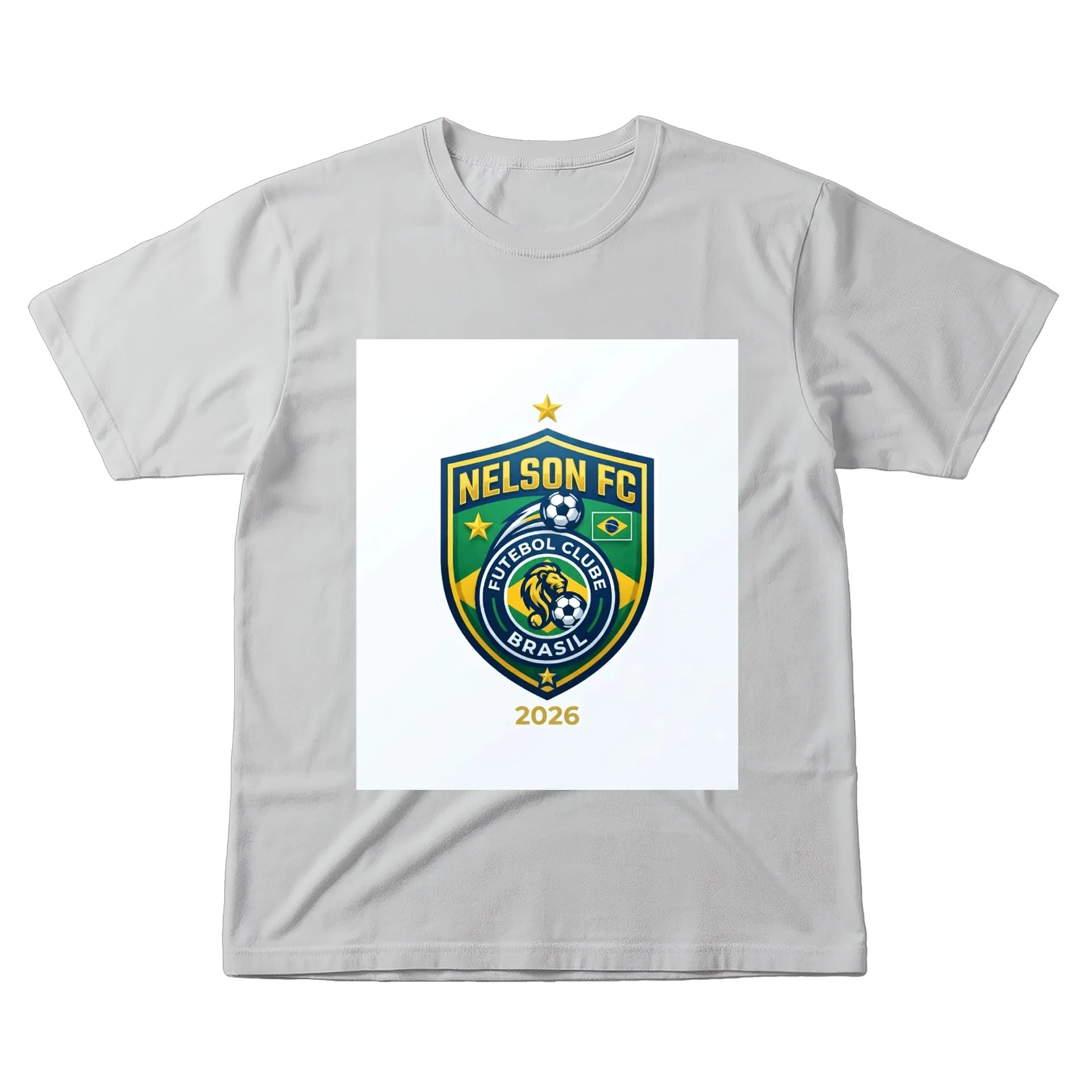 Camiseta Escudo Nelson FC Leão e Futebol 100% Algodão - Imagem 1