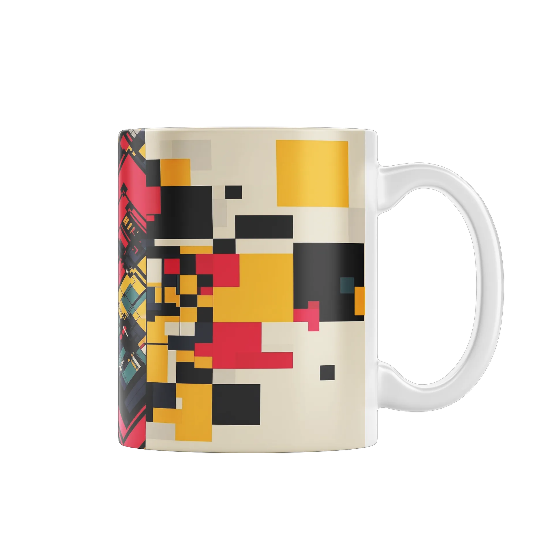 Caneca Estampa Geométrica Colorida 325ml - Imagem 1