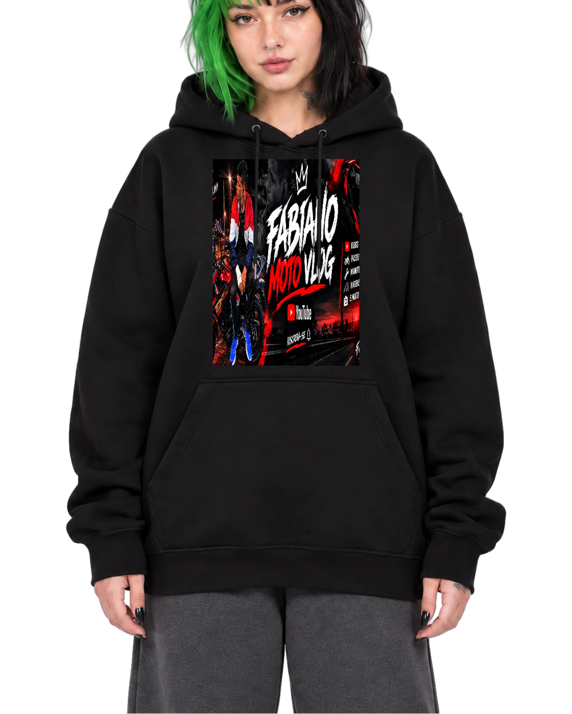 Blusa de moletom personalizada de fabianomotovlog — imagem 1 de 6