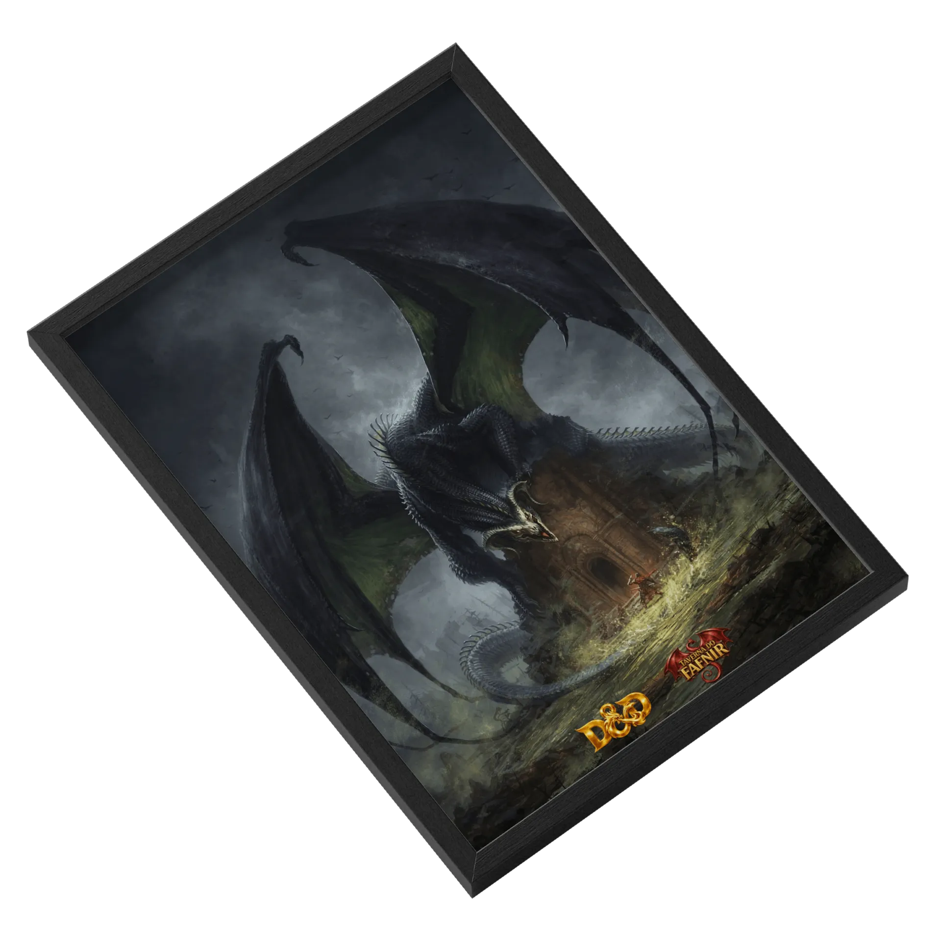 Dragão Morthrax - Quadro A3  de Fafnir da Taverna