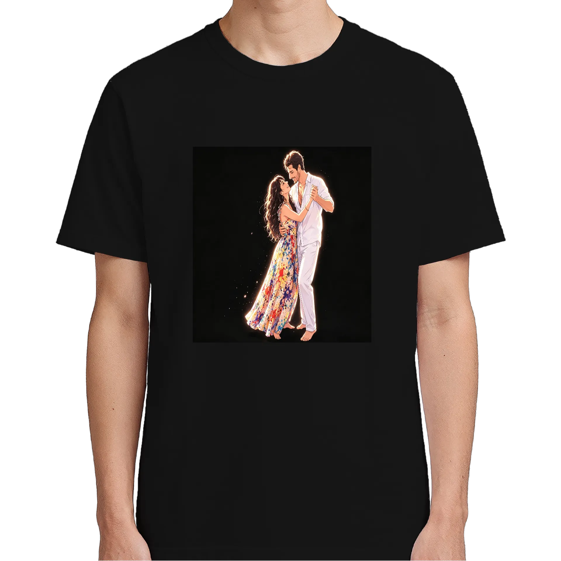 Camiseta Vestido Dançante Estampa Colorida 100% Algodão - Imagem 5