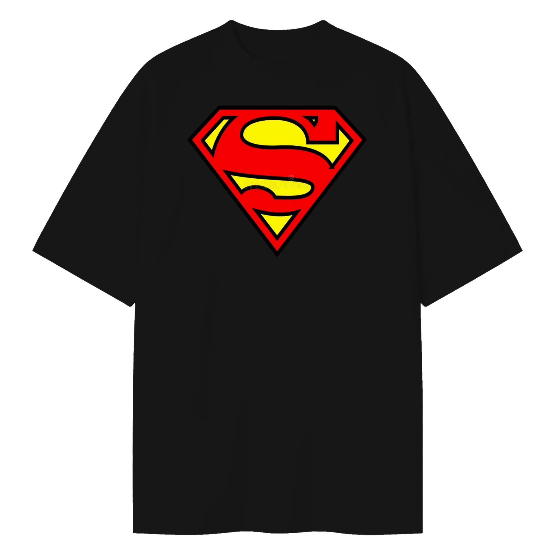 Camiseta Oversized Logotipo Super-herói 100% Algodão - Imagem 1