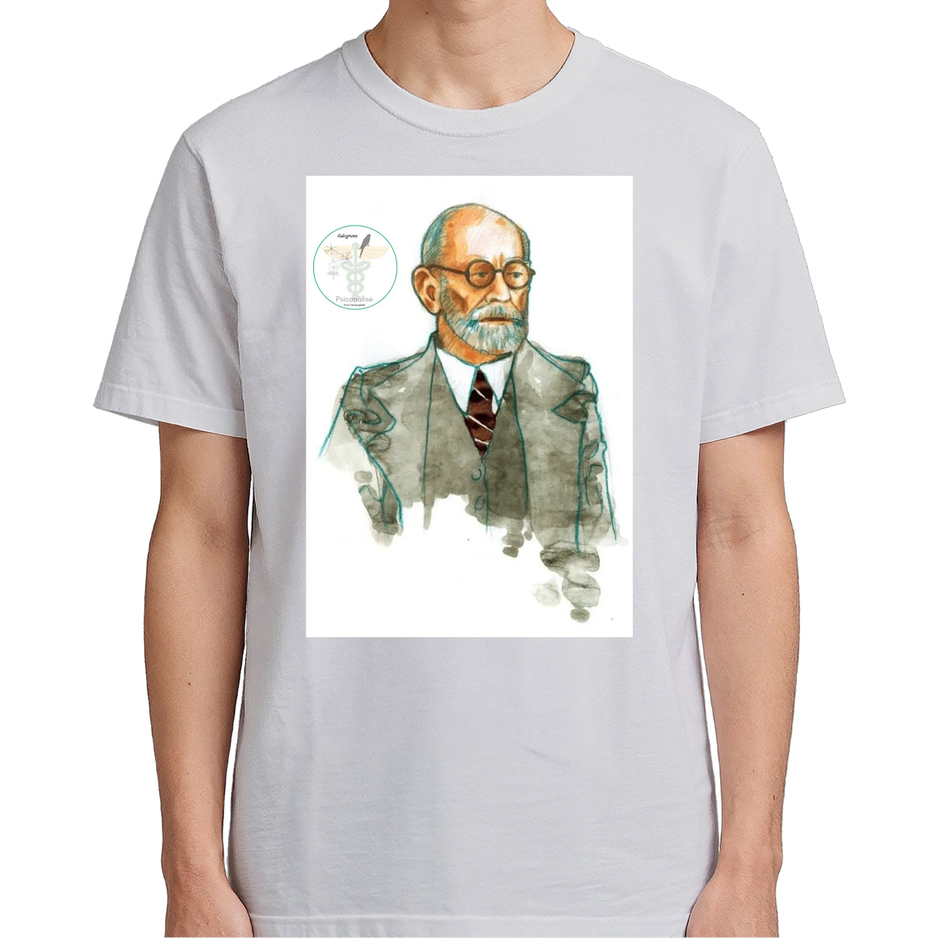 Camiseta Estampa Psicologia 100% Algodão - Imagem 5