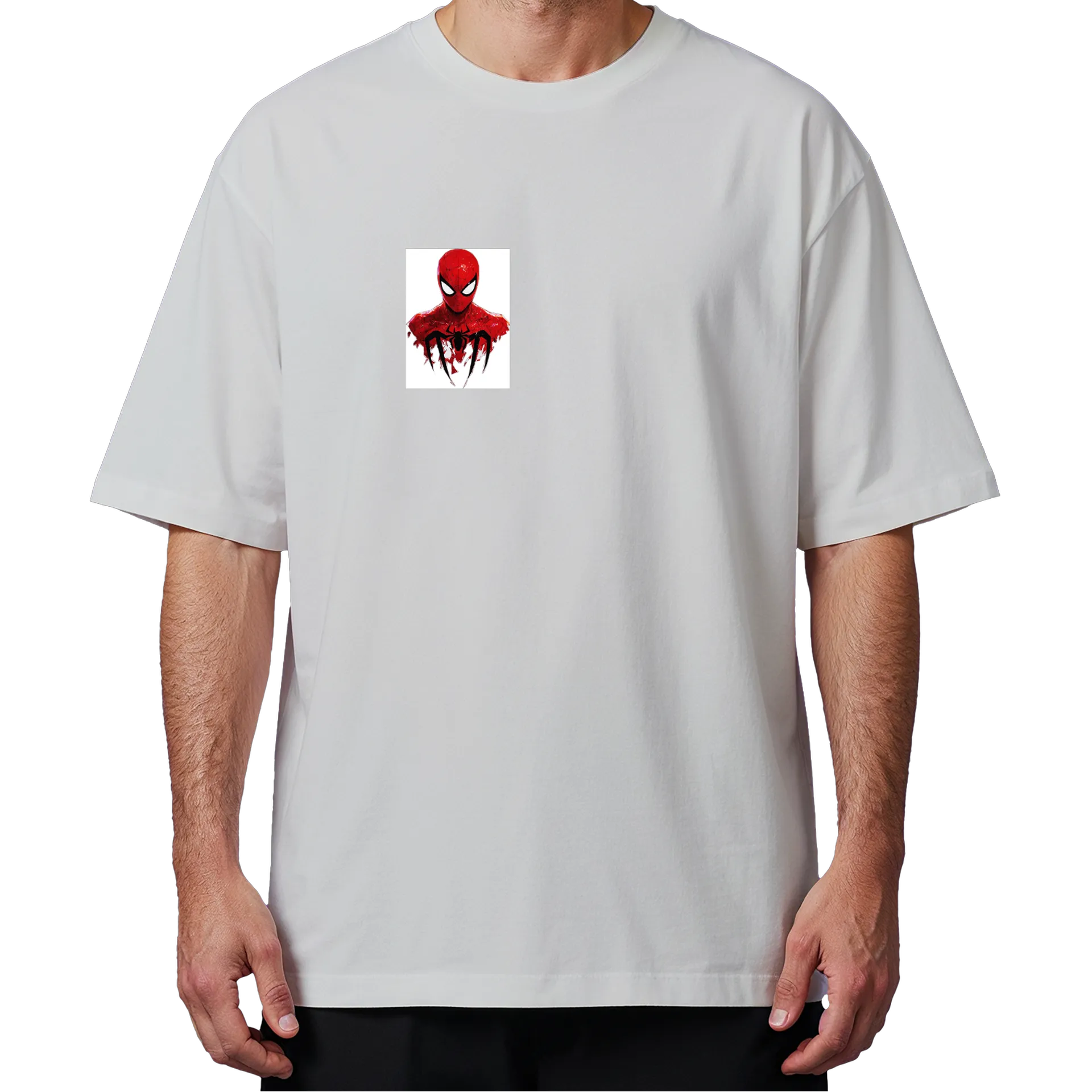 Camiseta Oversized Estampa homem aranha Preto 100% - Imagem 4