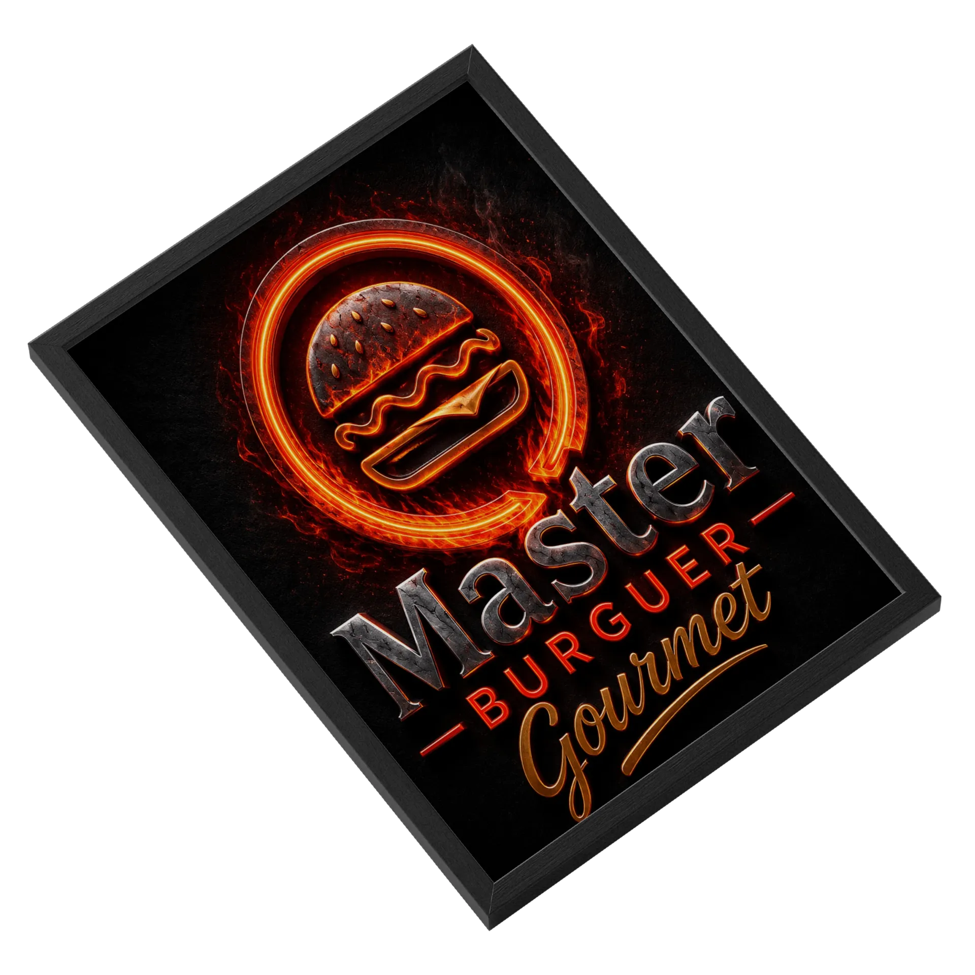 Quadro A3 personalizado Com Vidro - Master Burguer - Imagem 2