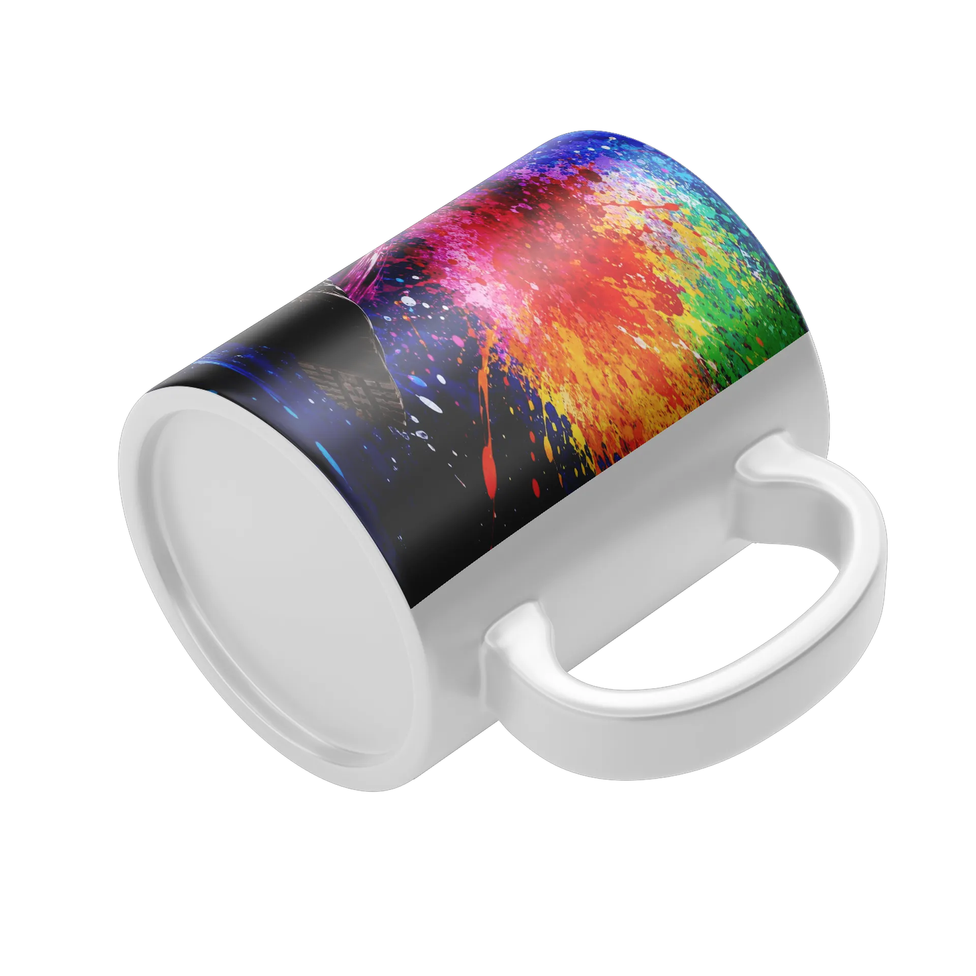 Caneca Porcelana Personagem Estilo Arte Colorida 325ml - Imagem 4