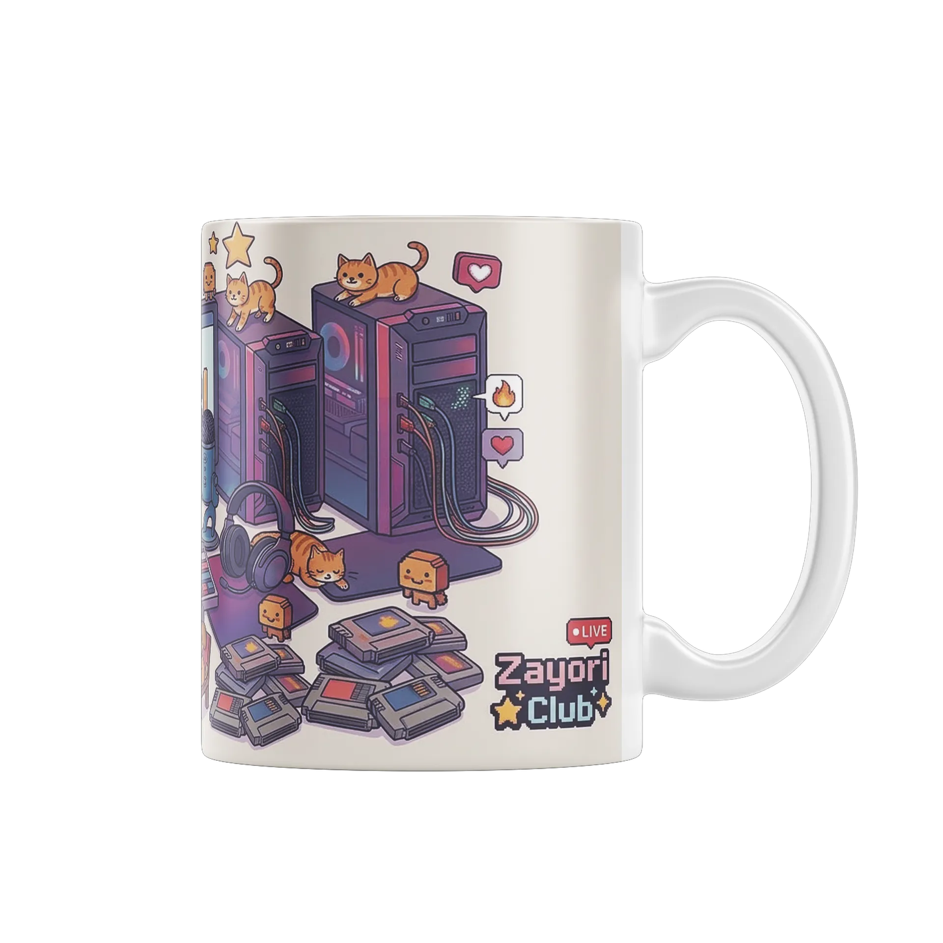 Caneca Zayori Club - Cozy Gamer & Cats - Imagem 1