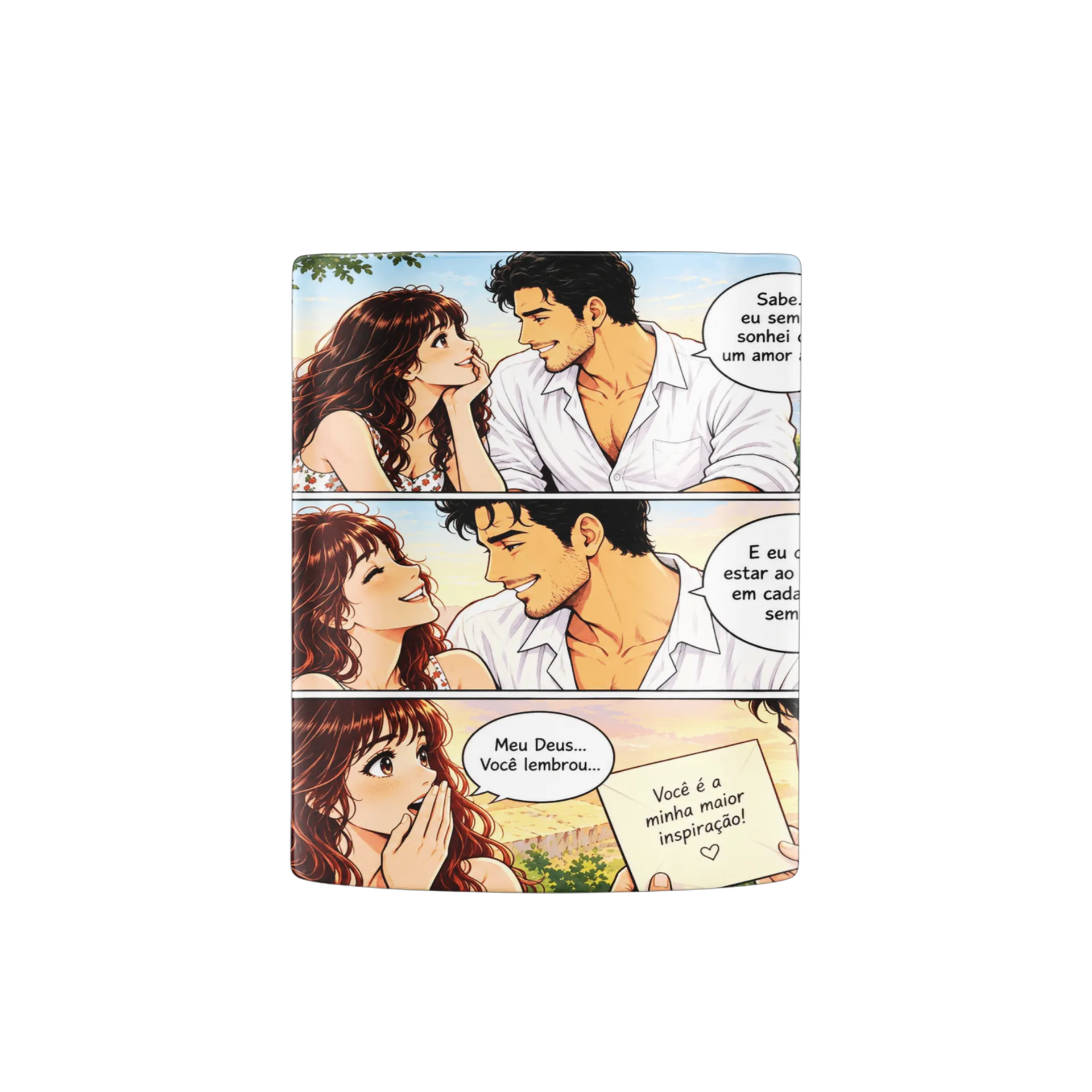 Caneca Porcelana Retrato Romance Pôster 325ml - Imagem 2
