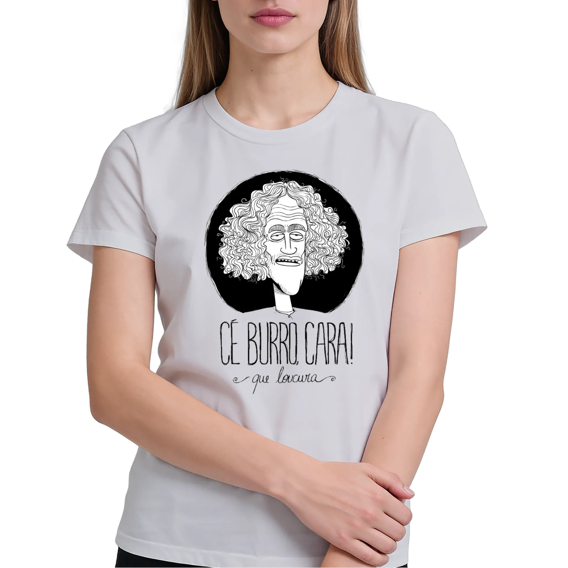Camiseta Estampa Cé Burro Cara 100% Algodão - Imagem 4