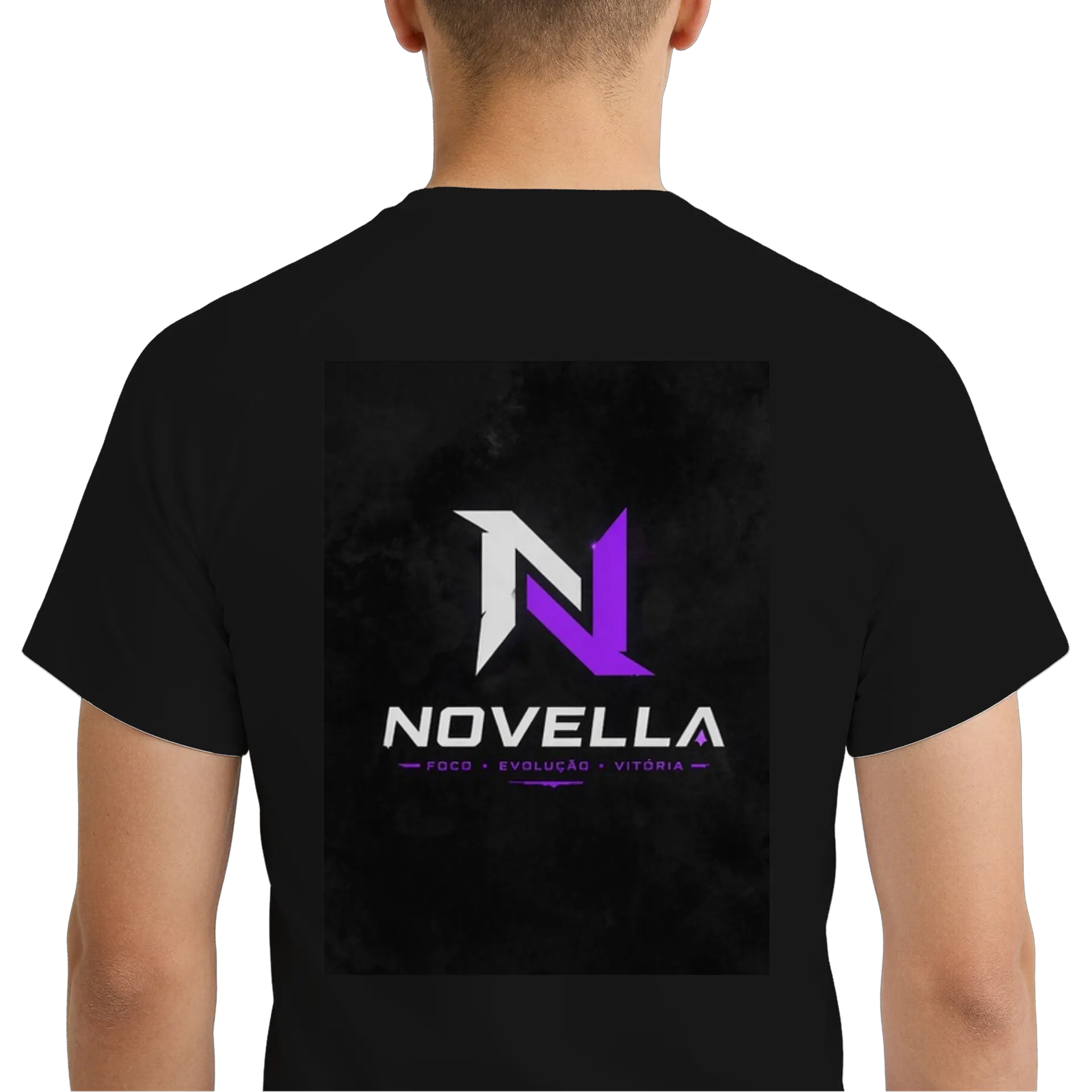 Camiseta Dry Fit Logotipo Novella Preto e Branco 100% - Imagem 6
