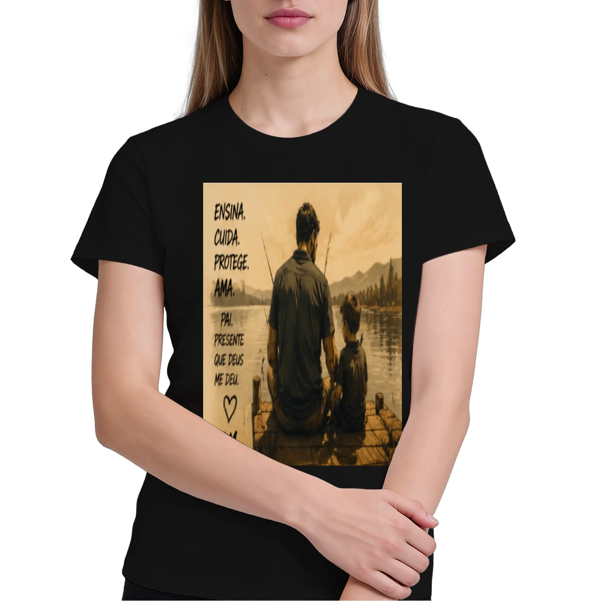 Camiseta Estampa Pai e Filho 100% Algodão - Imagem 4