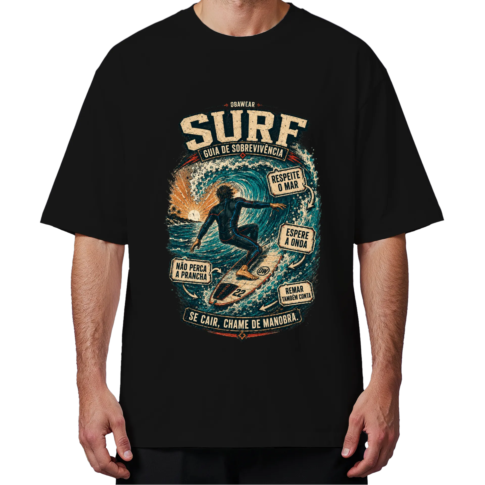 Camiseta Oversized Surf OBAWEAR  - Imagem 3