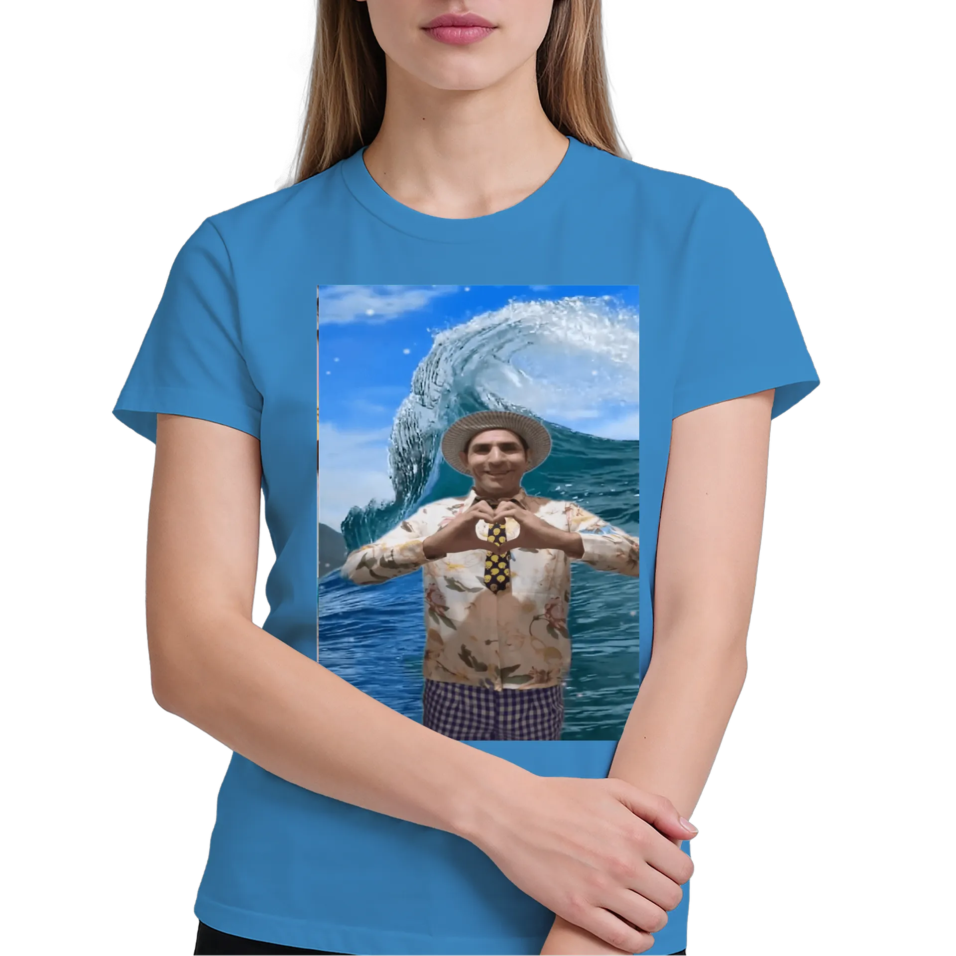 Camiseta Estampa Praia Pôr do Sol 100% Algodão - Imagem 4