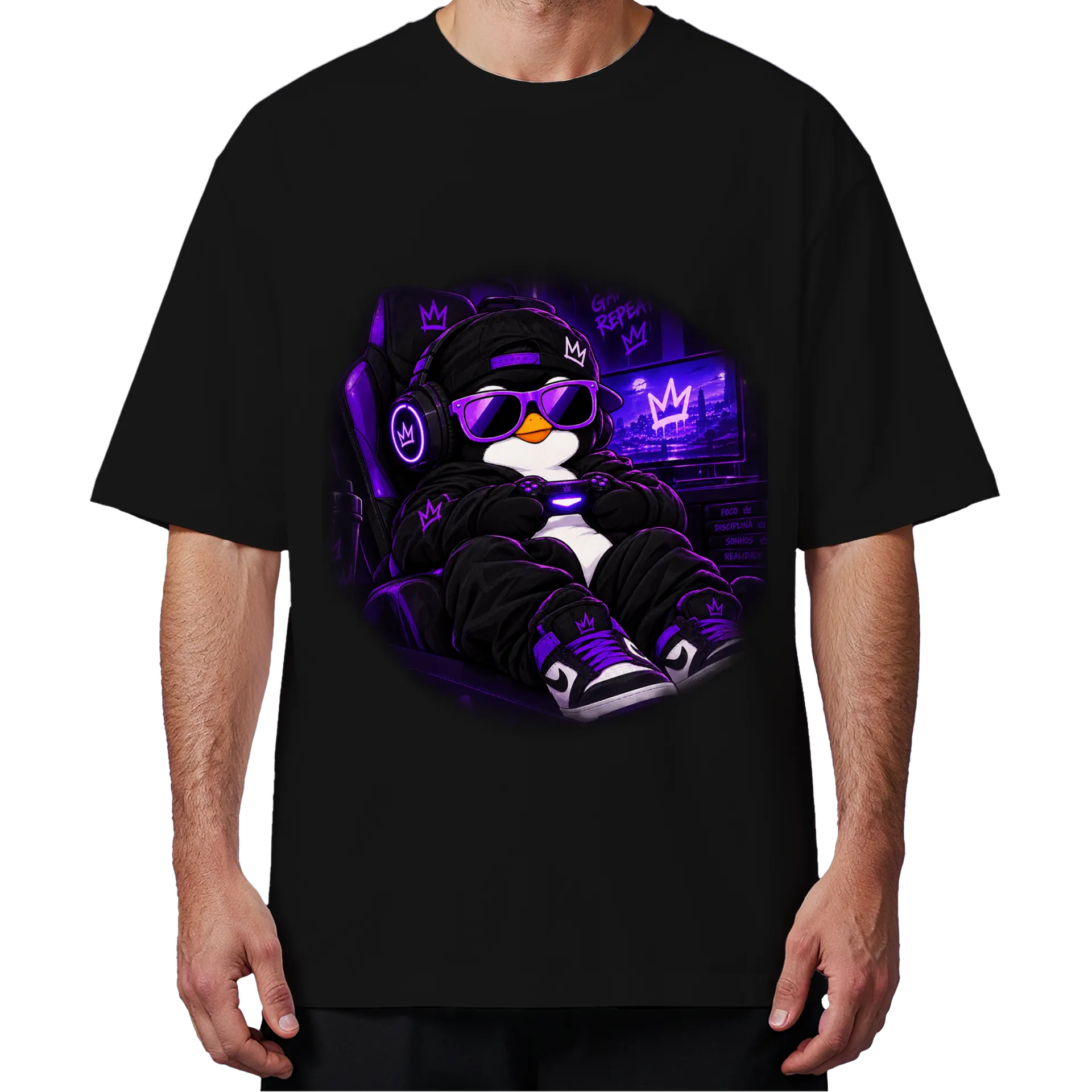 Camiseta Oversized linha pingu  - Imagem 4